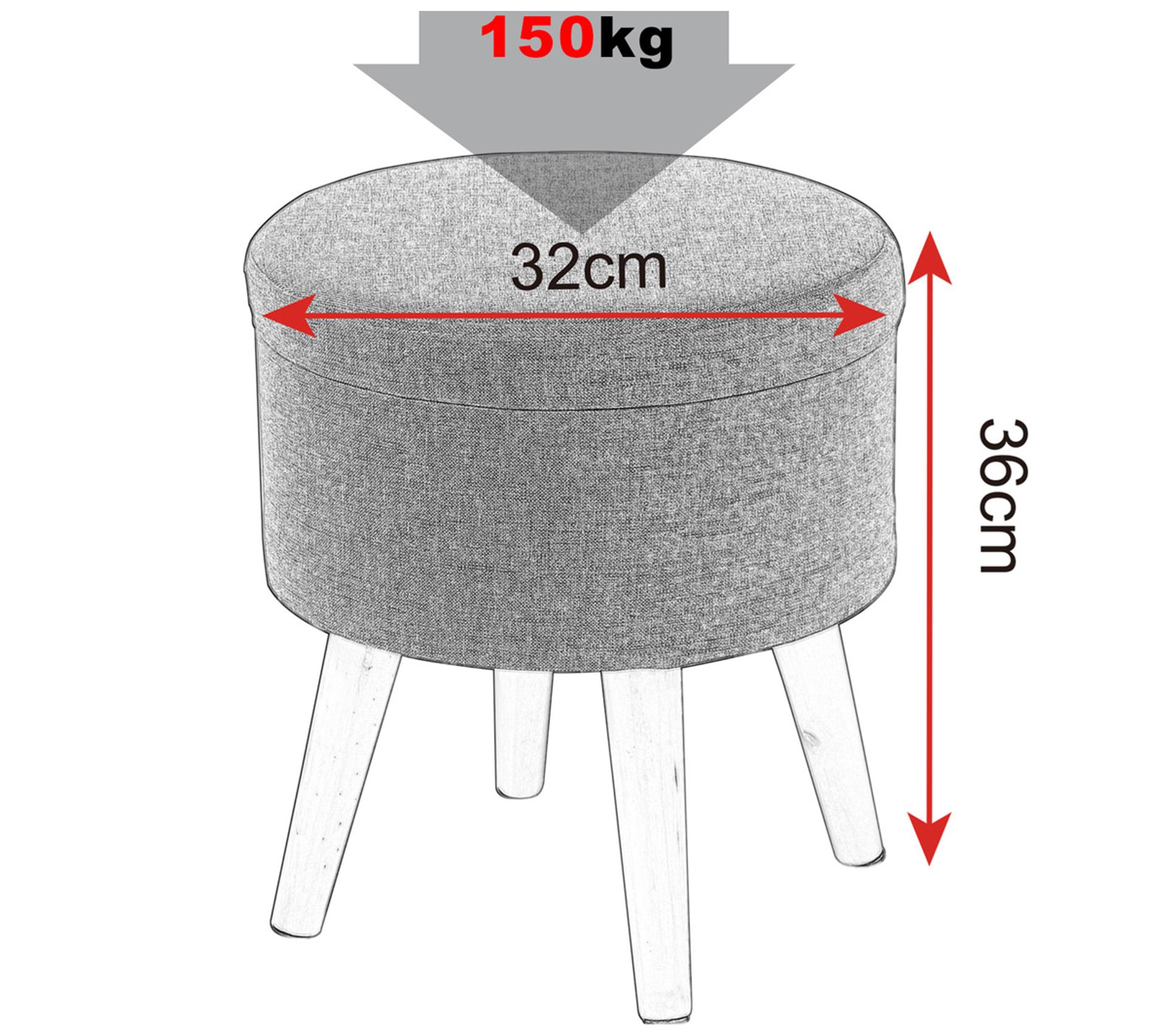 Tabouret De Rangement Transparent Pour Enfants Et Adultes - Siège Avec Boîte De Stockage, Plastique Robuste 33x32.5x32.5 Cm