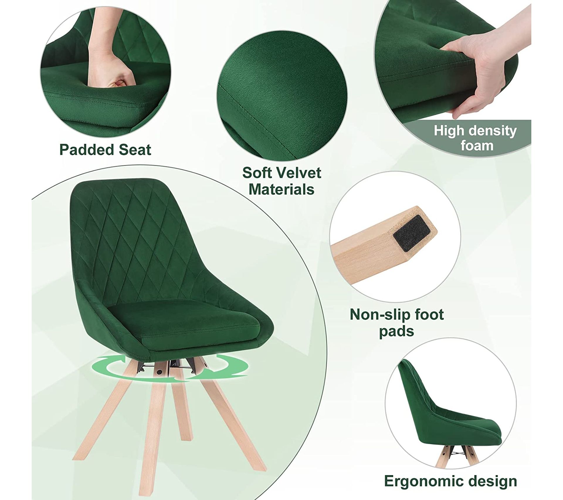 4 Chaises De Salle à Manger En Bois Blanc Naturel – Style Cuisine Moderne Par VidaXL