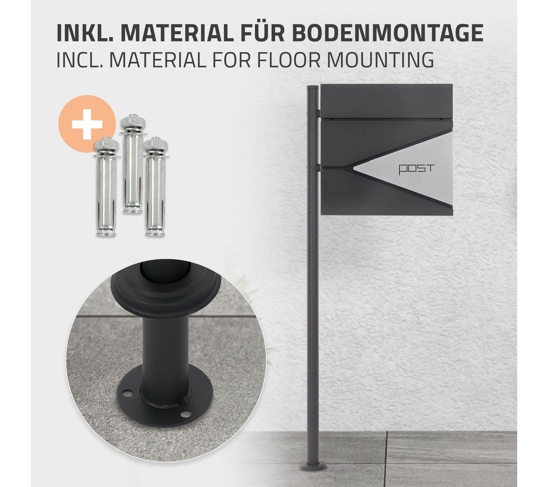Boîte Aux Lettres Murale Sterling Argent - Toit Incliné - Neuf Sous Emballage - Décoration Et Fonctionnel
