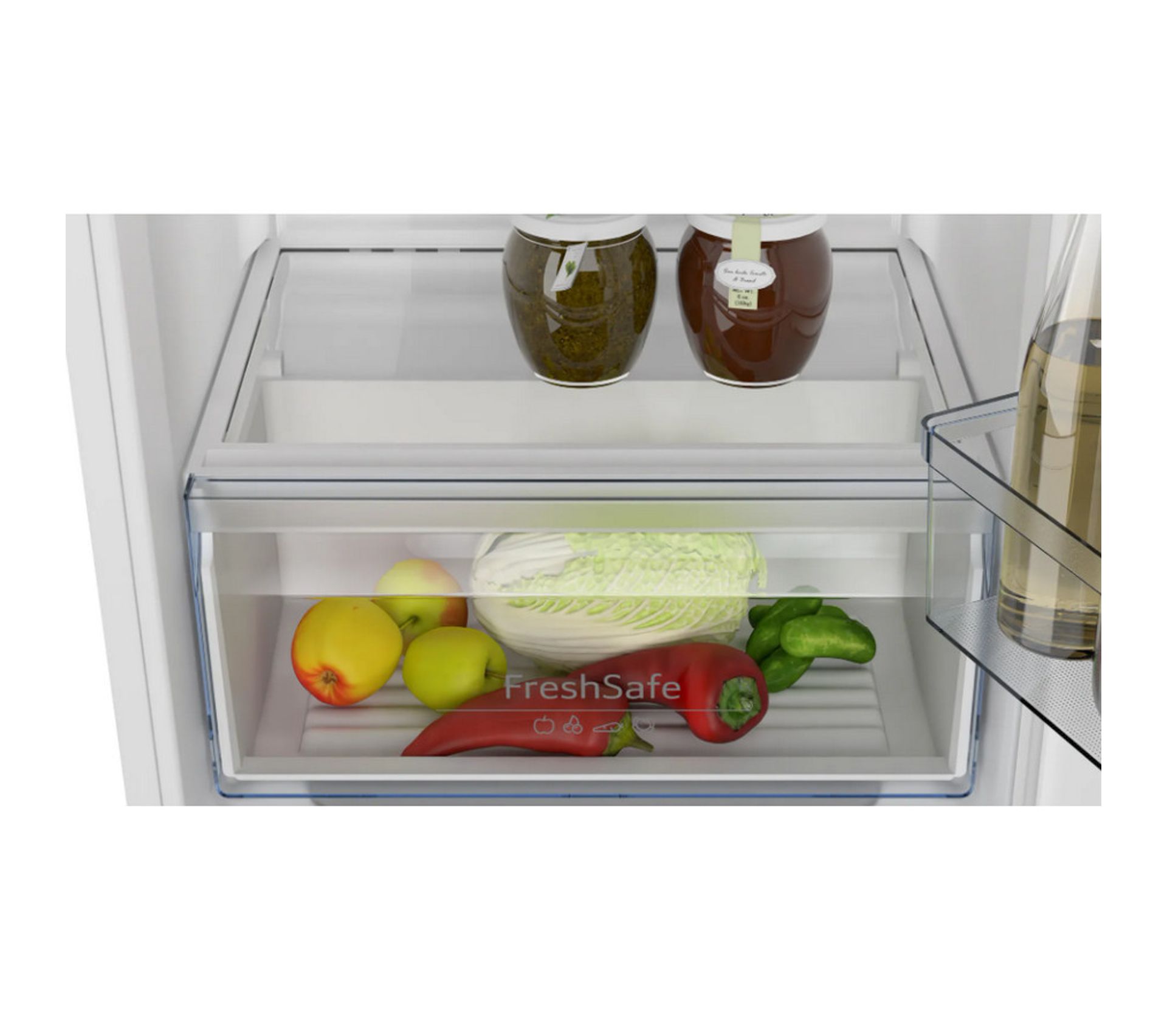 Réfrigérateur Intégrable 1 Porte Whirlpool 285 L – Froid Brassé, Compresseur Inverter 30 DB, Technologie LessFrost – Dimensions Niche 56x177,6x56 Cm
