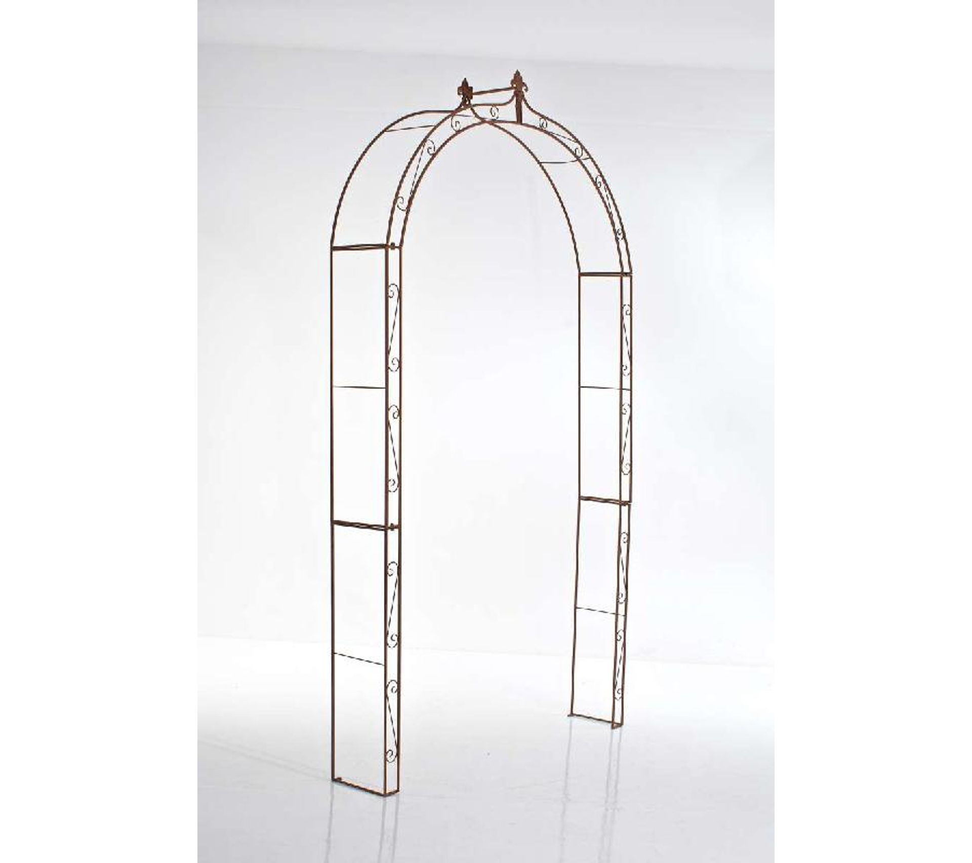Arche à Rosiers En Métal Galvanisé - Support Plantes Grimpantes Pour Jardin - Blanc Résistant Aux Intempéries - 6