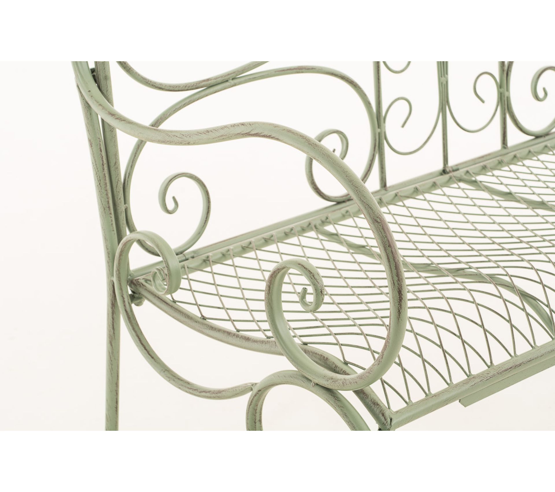 Banc De Jardin Tara CLP En Fer Forgé Style Rustique - Banquette Extérieure Pour 2-3 Personnes, Marron Antique