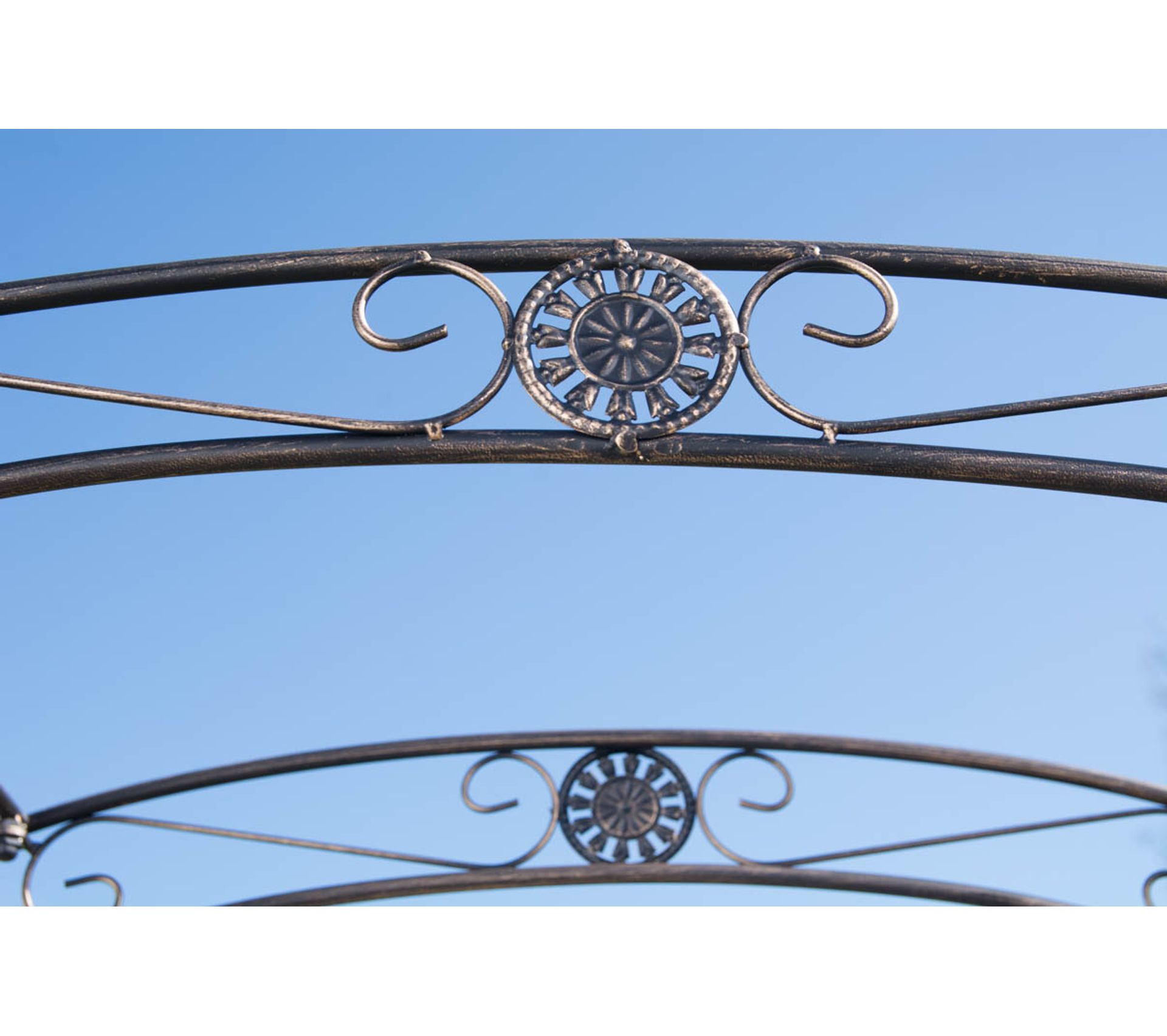 Arche à Rosiers En Fer Melissa CLP - Porte Jardin 220cm, Vert Antique