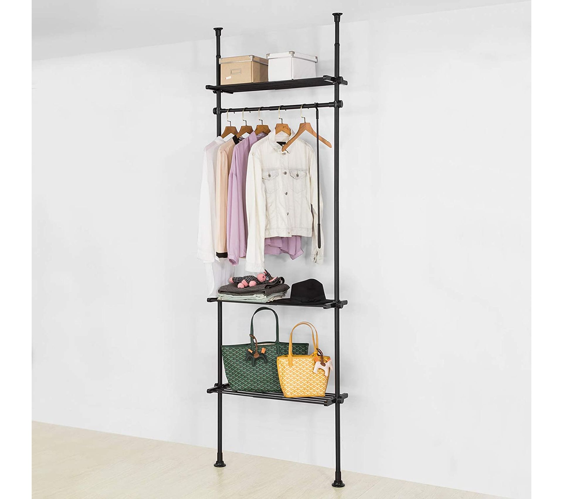 Barres De Support Télescopiques Pour Meubles - Lot De 2, Hauteur Réglable 18-60 Cm, Charge Max 200 Kg - Pour Armoires, éviers, étagères, Installation Et Nivellement