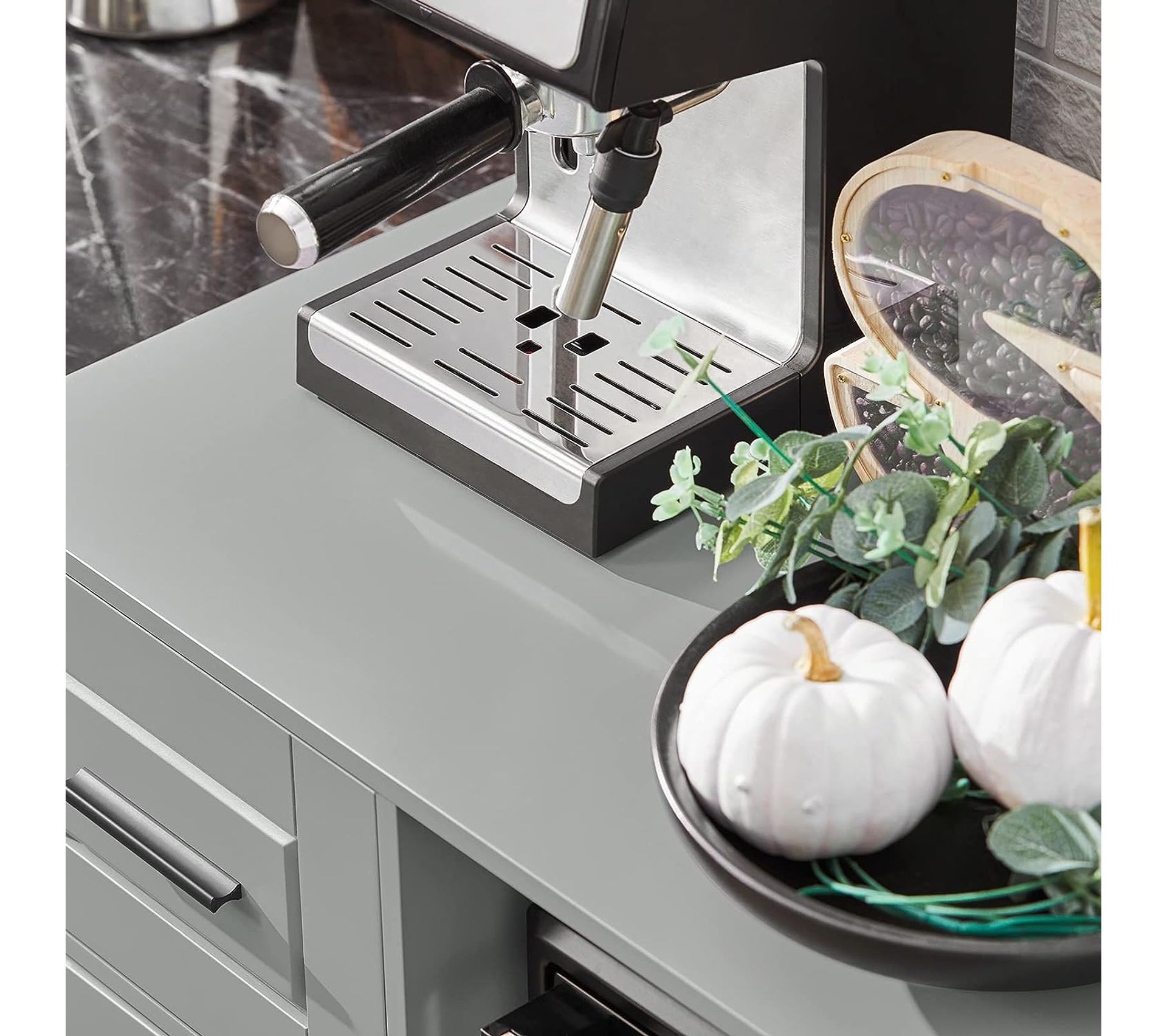 Meuble Micro-ondes Buffet Commode Sur Roulettes Avec 3 Portes, 1 Tiroir 1 Compartiment Fsb78 Hg