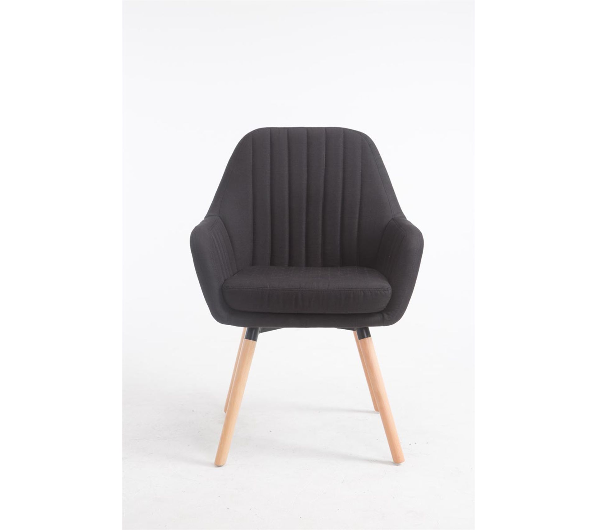 HOMCOM Lot de 2 chaises de Salle à Manger Chaise de Cuisine Design scandinave - Pieds inclinés effilés Bois Caoutchouc - Assise Dossier accoudoirs ergonomiques Aspect Lin Beige