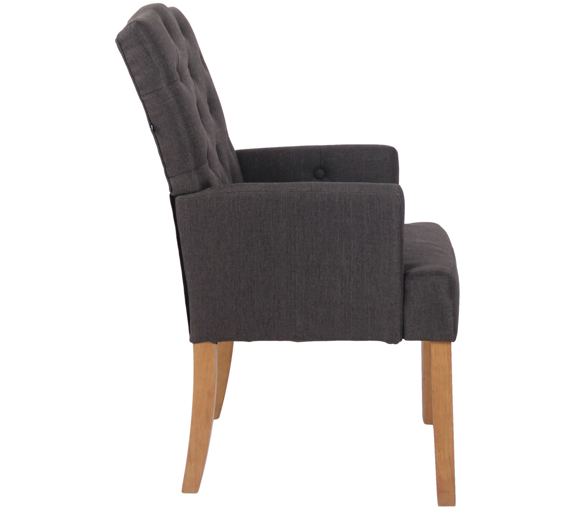 Chaise De Salle à Manger CLP Sugar - Tissu Beige Et Bois Clair, Style Classique