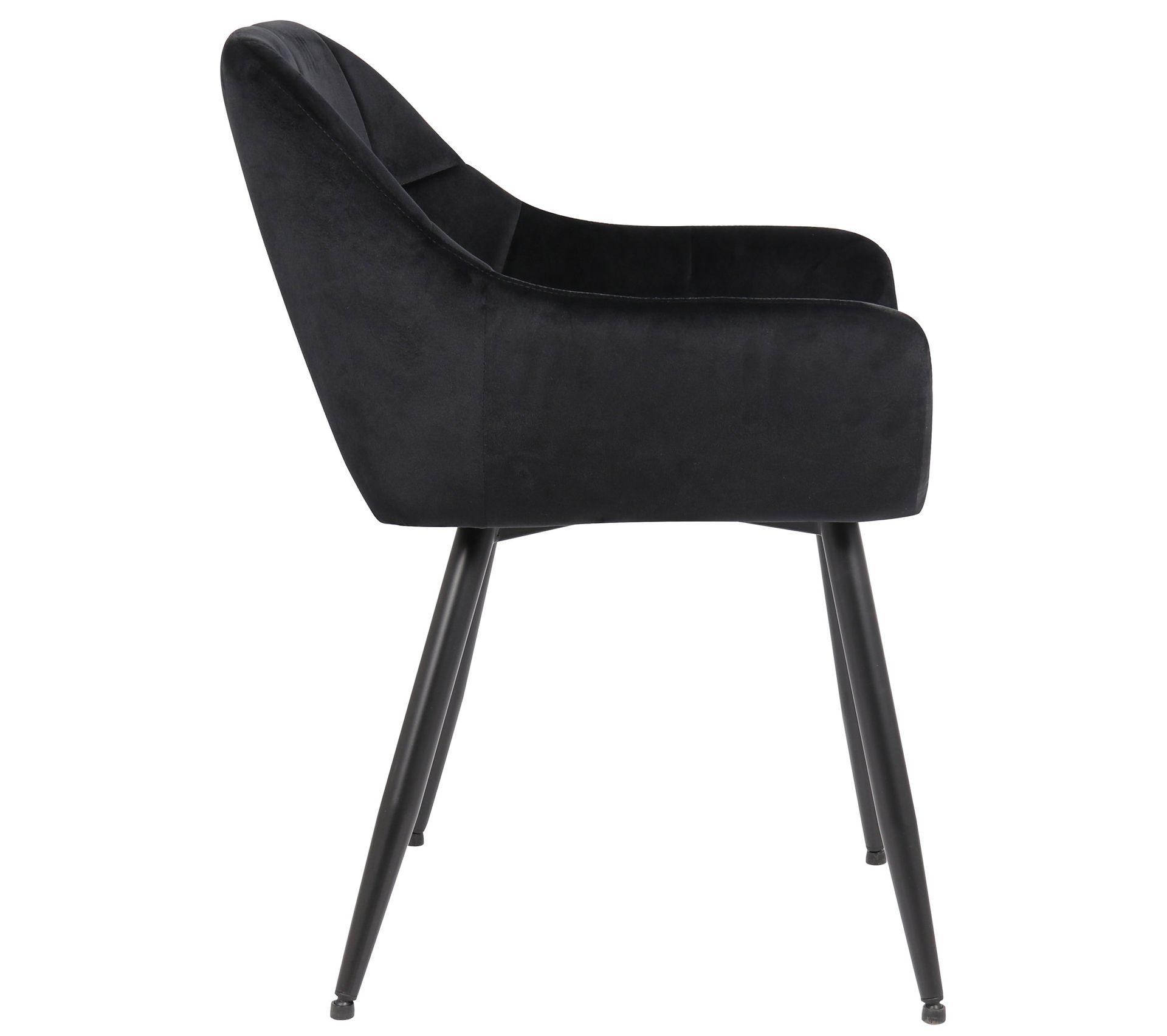 Chaise De Salle À Manger Emia En Velours Avec Piètement En Métal Noir