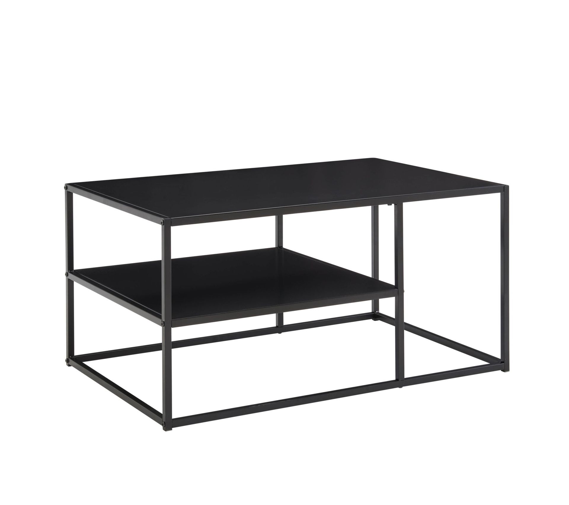 Table Basse De Salon Noir Métal 90x60x45 Cm Rectangulaire Table Canapé