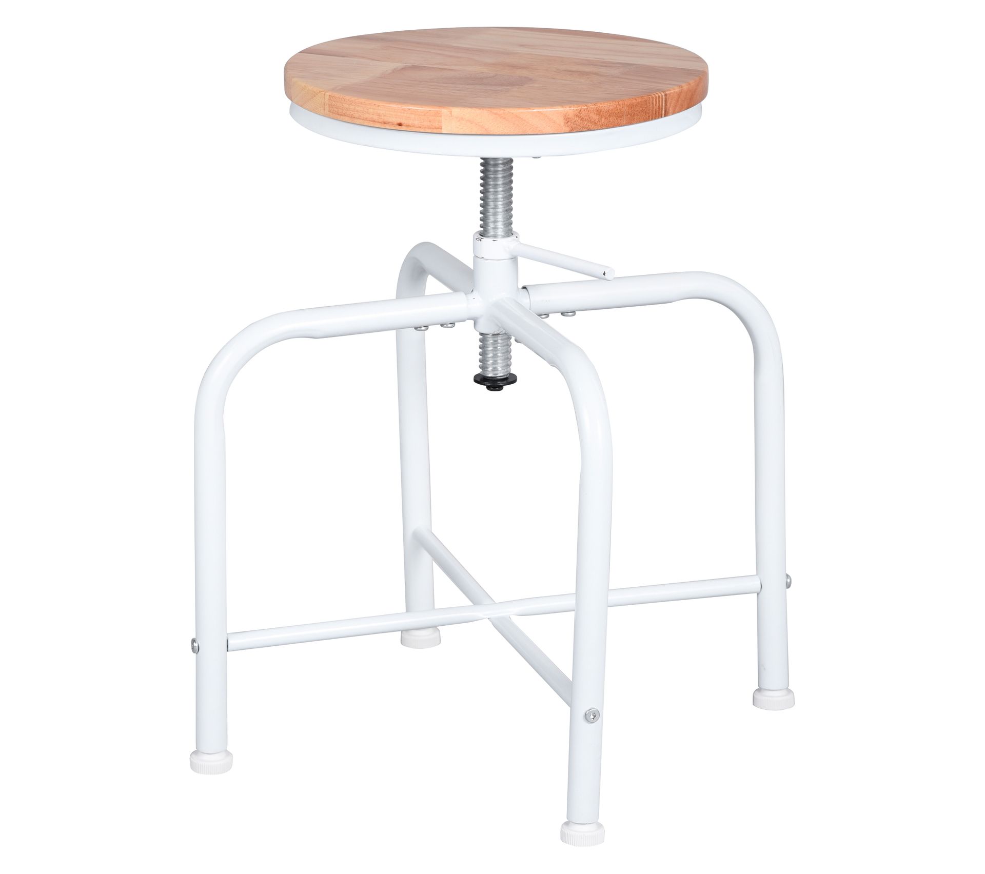 Tabouret Dactylo Archi Blanc Et Bois Chaise Fauteuil Bureau But