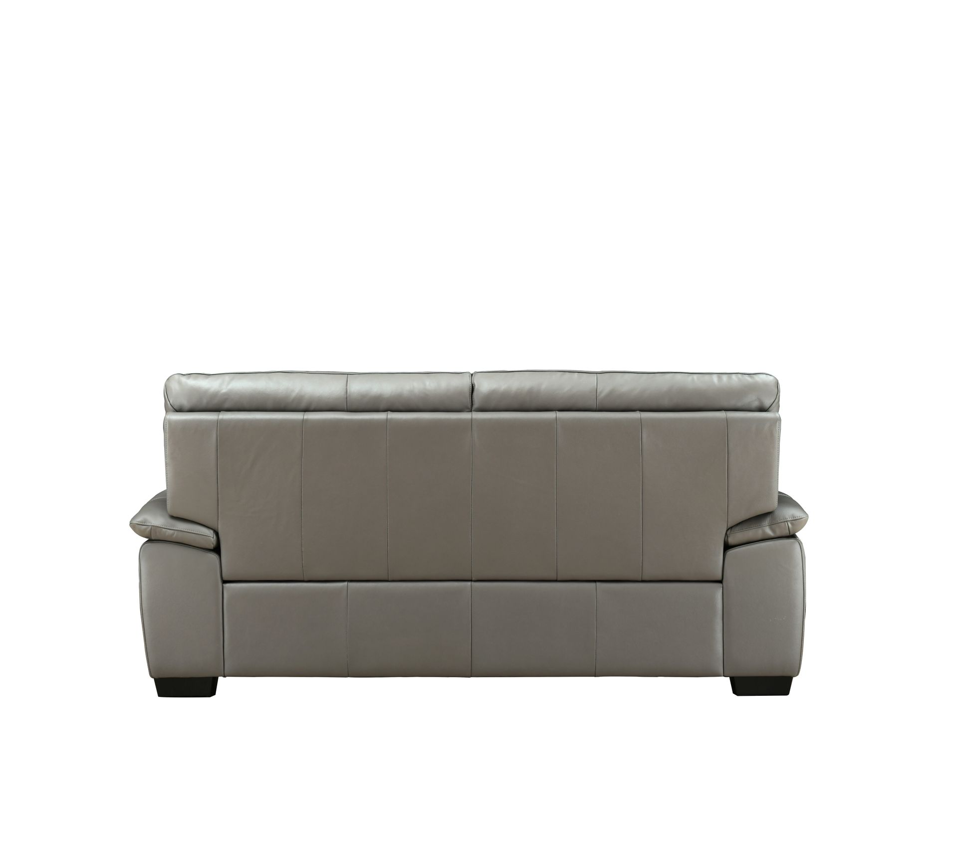 Canapé 3 Places Cuir Taupe Et Pieds Bois Pin Kina-couleur Cuir Piel Perla à Prix