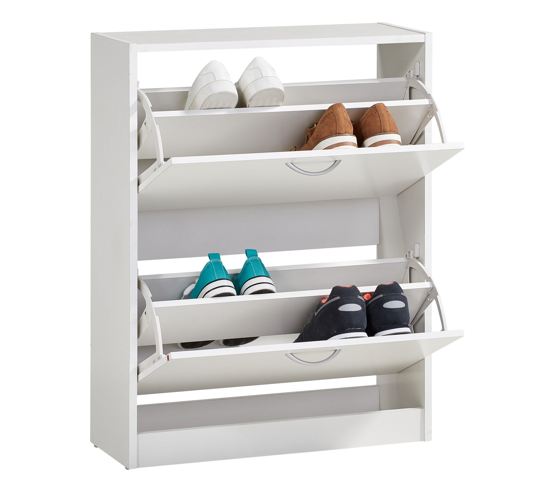 Meubles à chaussures SHOES 2 abattants blanc Meuble à chaussures BUT