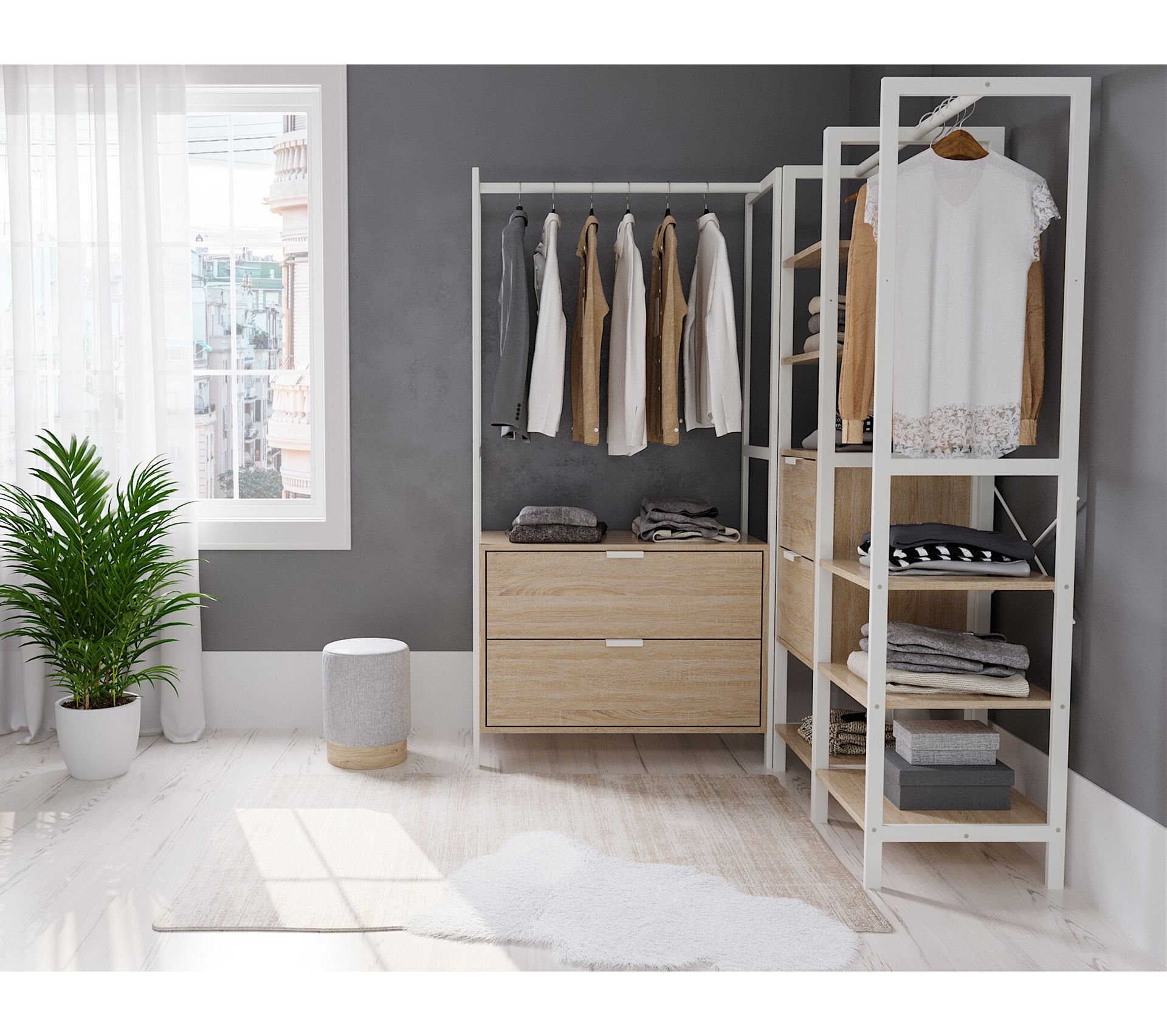 dressing chambre blanc