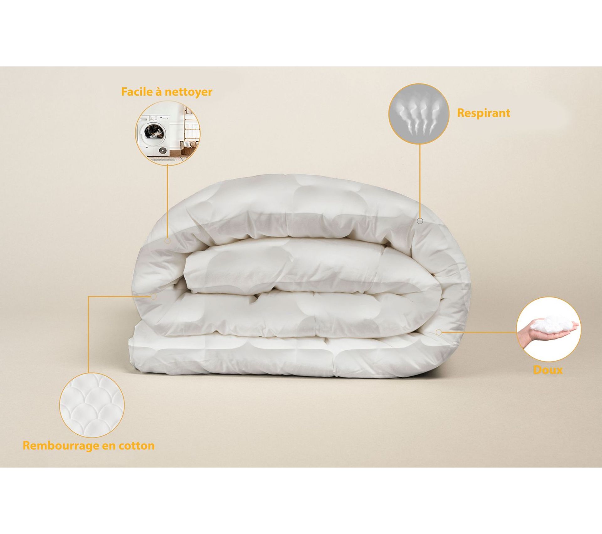 Couette 200x200 Cm Été Bambou Linnea - Viscose De Bambou 200g/m², Naturelle Et Respirante