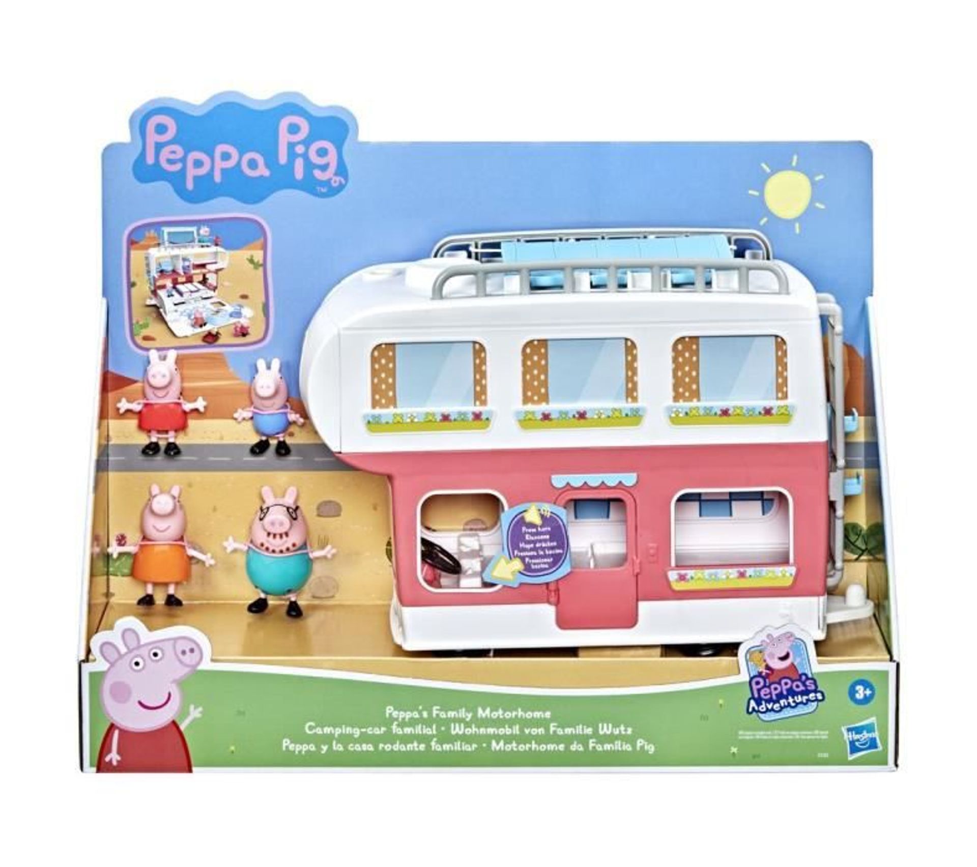 Peppa Pig Peppa's Adventures Peppa à l'aquarium, Jouet préscolaire avec 4 Figurines et 4 Accessoires, dès 3 Ans Multicolore