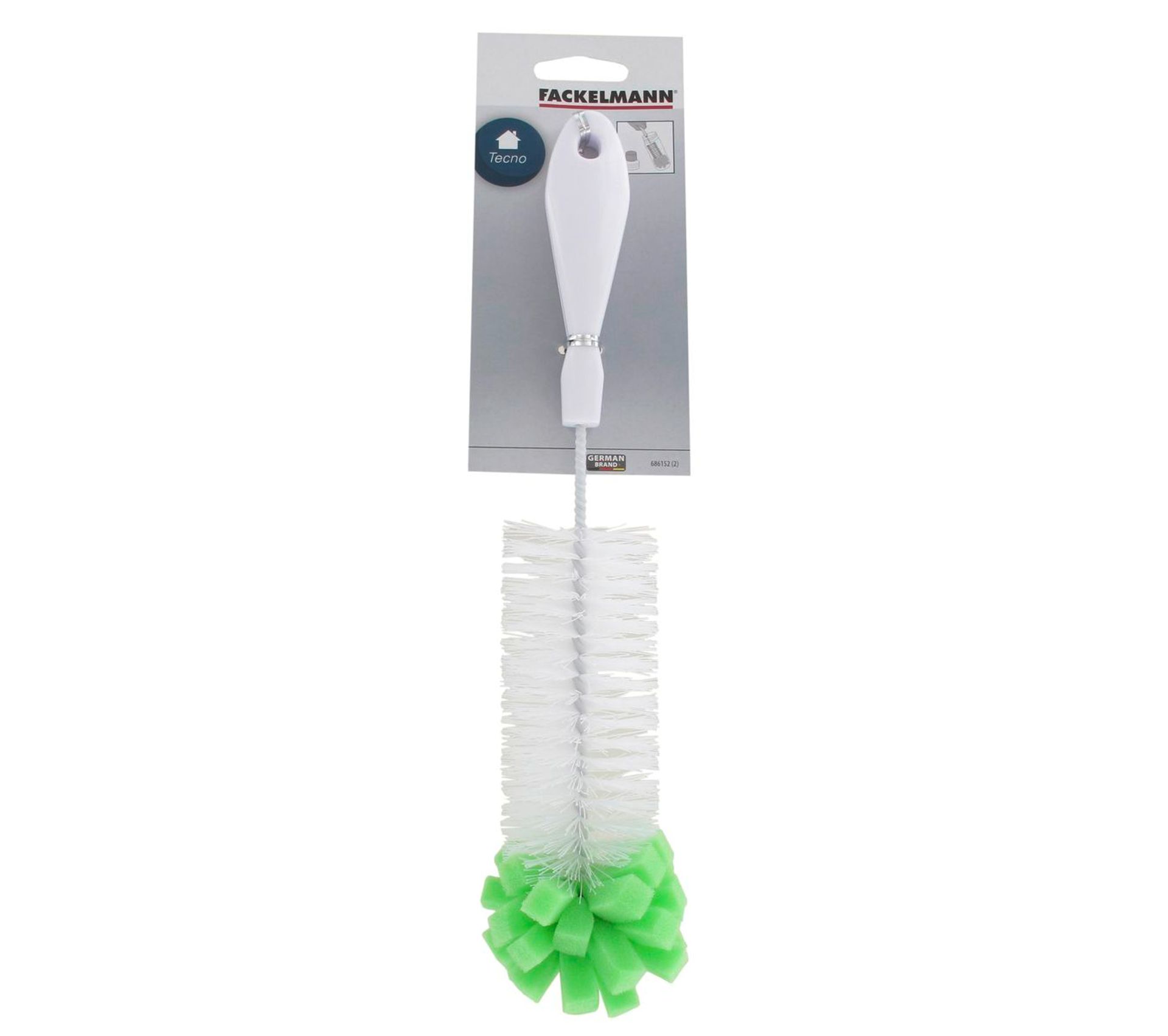 2 Goupillons Bouteille VEGCOO 33 Cm Et 11 Cm - Poils Nylon Et Éponge Pour Nettoyage Profond | Compatible Bouteilles Verre, Gourdes