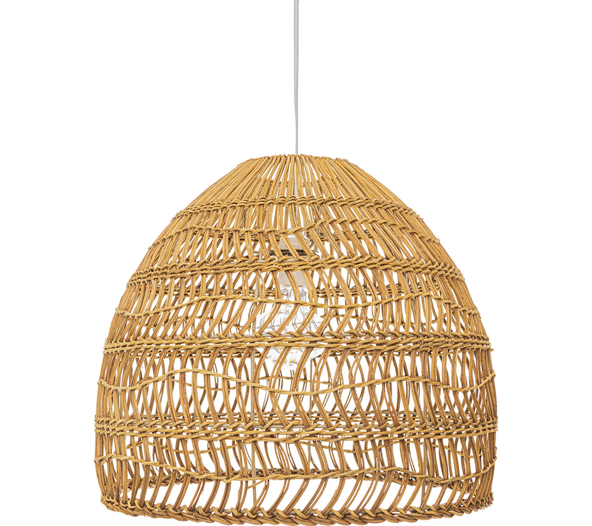 Abat-jour En Rotin Naturel Boho - Diamètre 12cm, Hauteur 15cm - Pour Suspension, Lampe De Table, Lampadaire - Style Fait Main