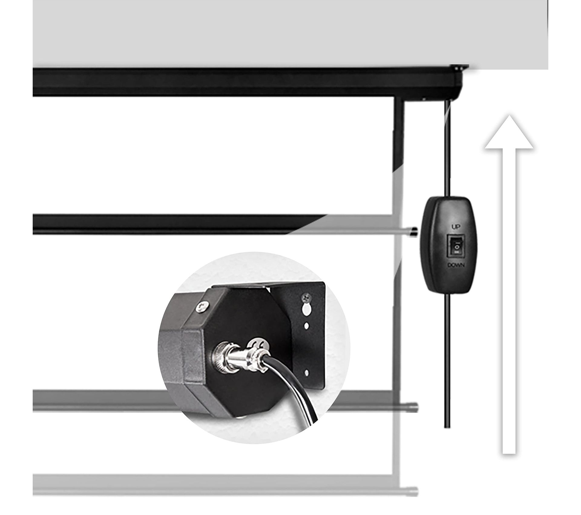 Eps92 Ecran De Projection Électrique /169 De 92 Pouces 203 X 114 Cm