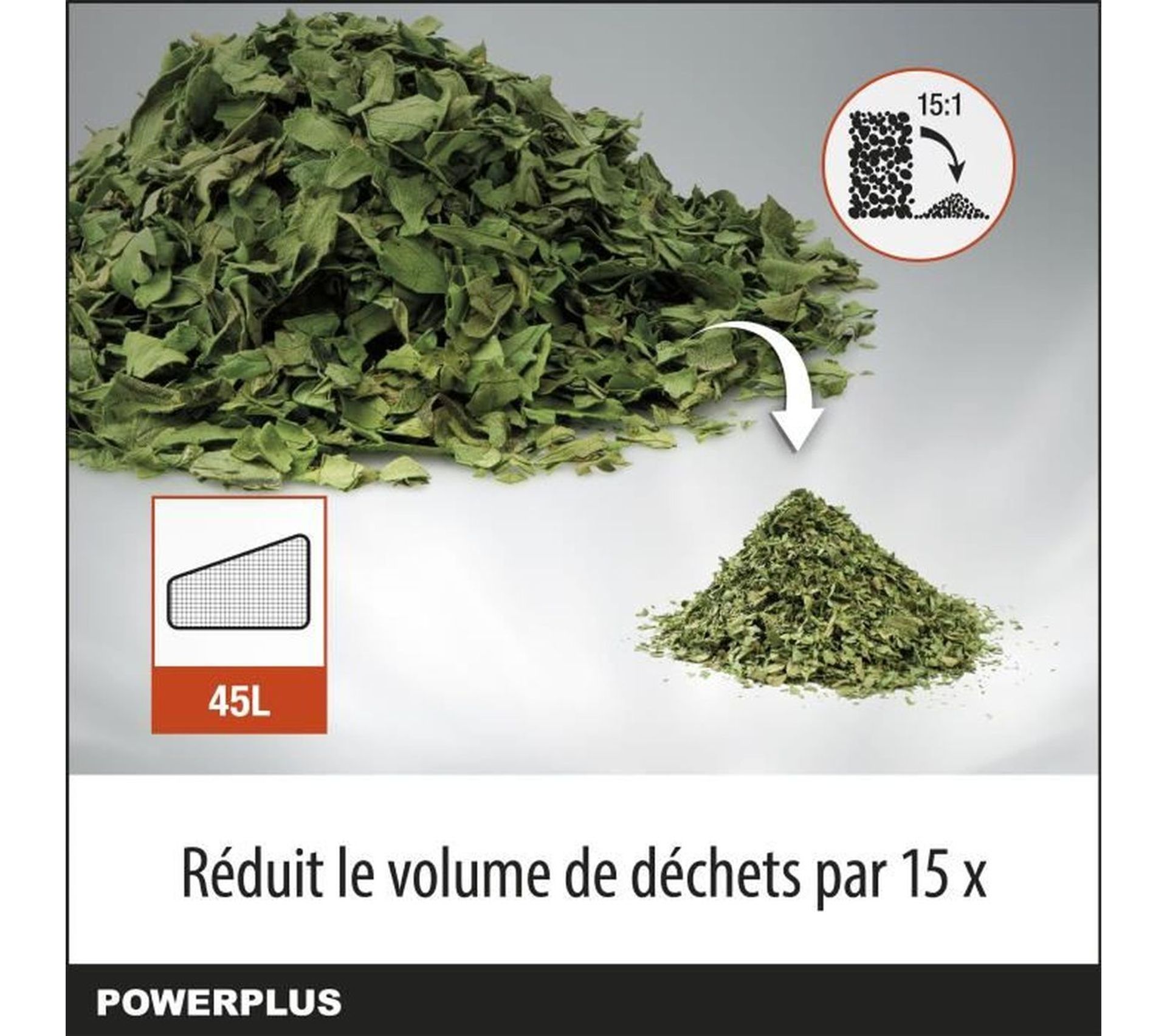 Souffleur Aspirateur Feuilles VONROC 3300W - 3-en-1 Souffler, Aspirer, Broyer - Sac 40L Inclus