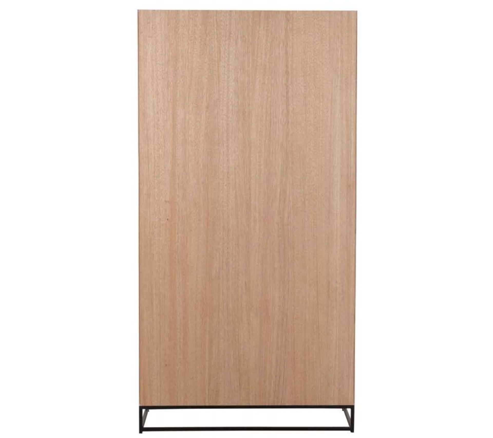 Armoire 2 Portes "miraza" 185cm Naturel et Noir Armoire BUT