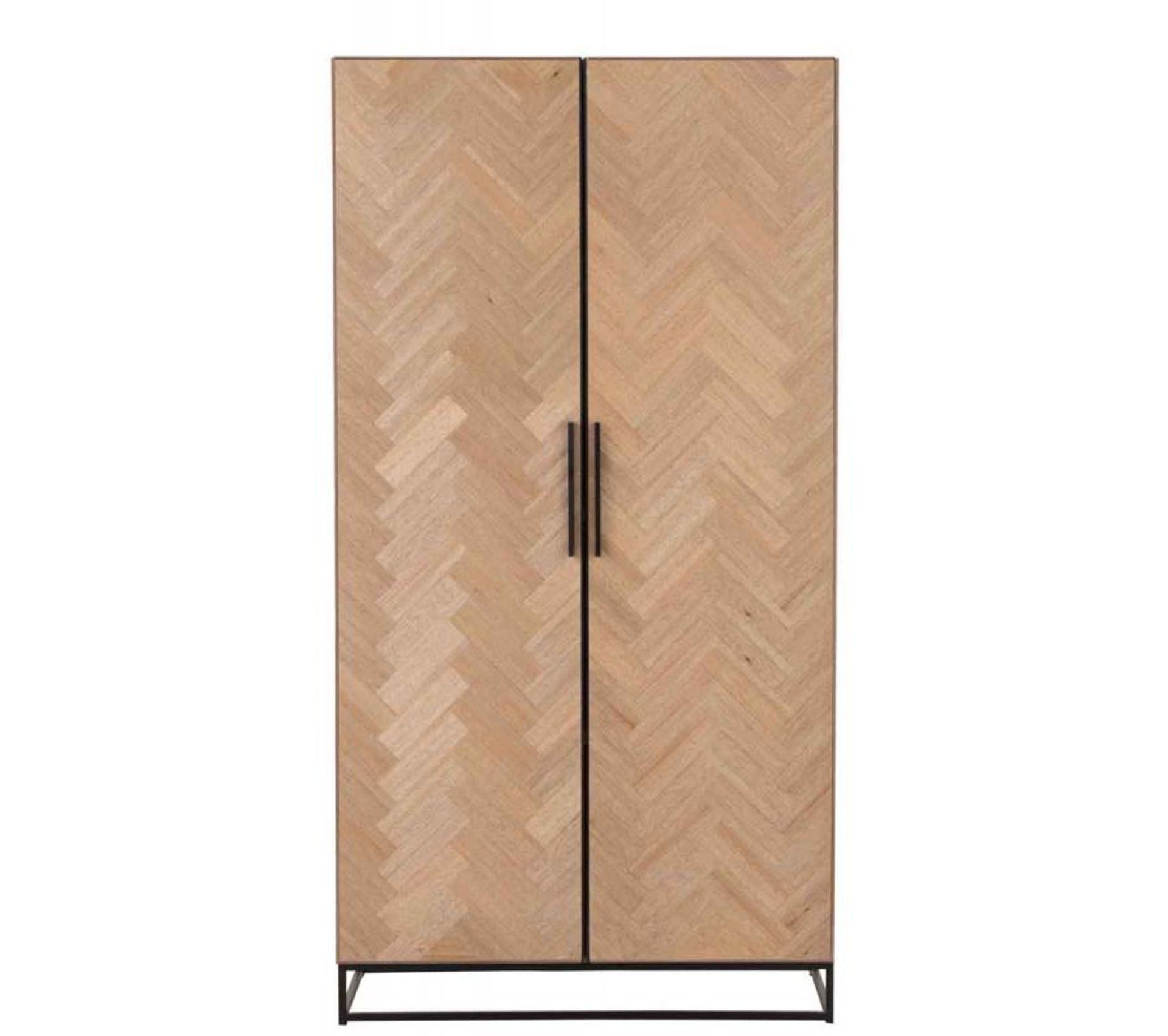 Armoire 2 Portes "miraza" 185cm Naturel et Noir Armoire BUT
