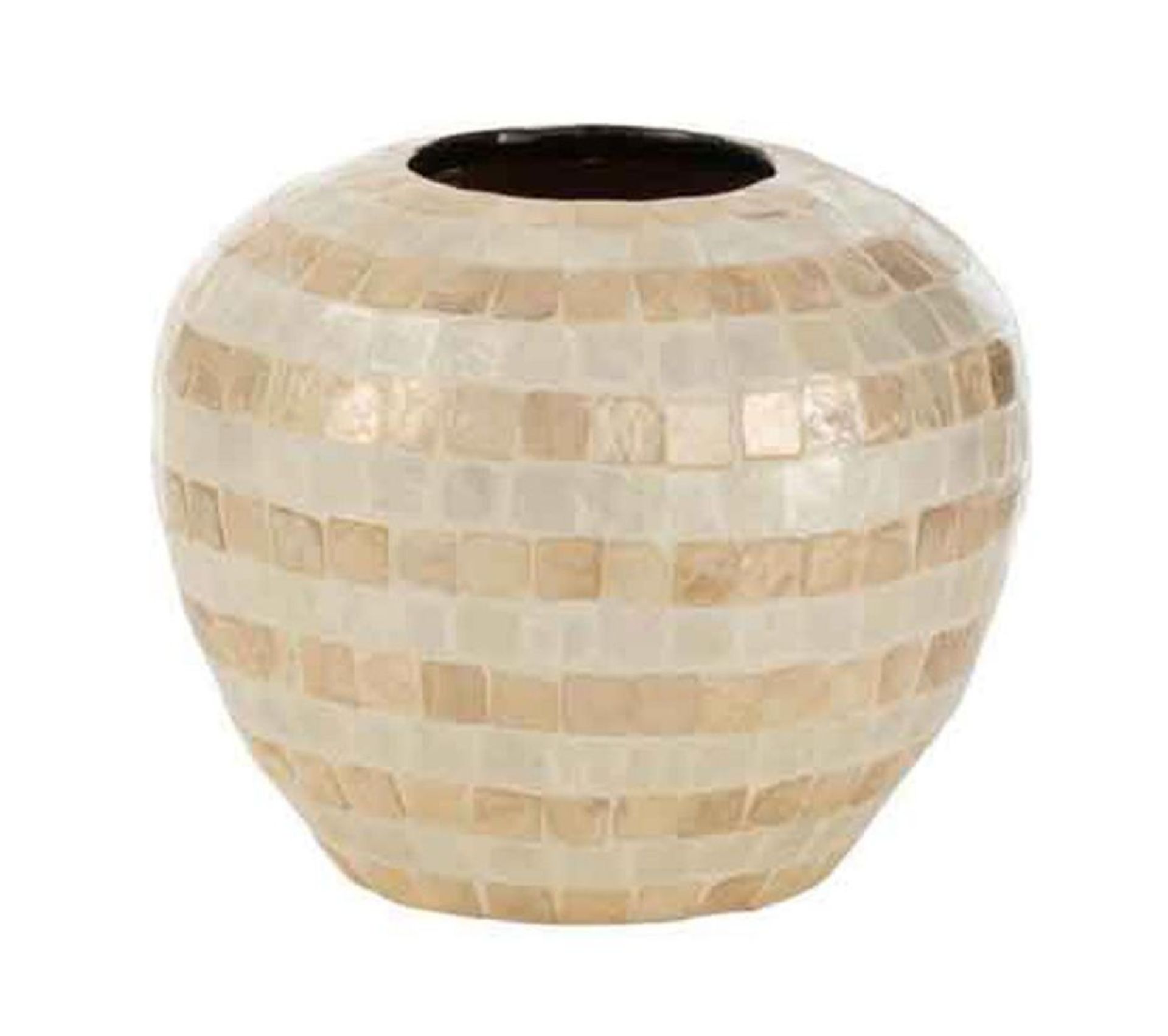 Vase Design En Bambou "mosaïque" 26cm Beige Vase BUT