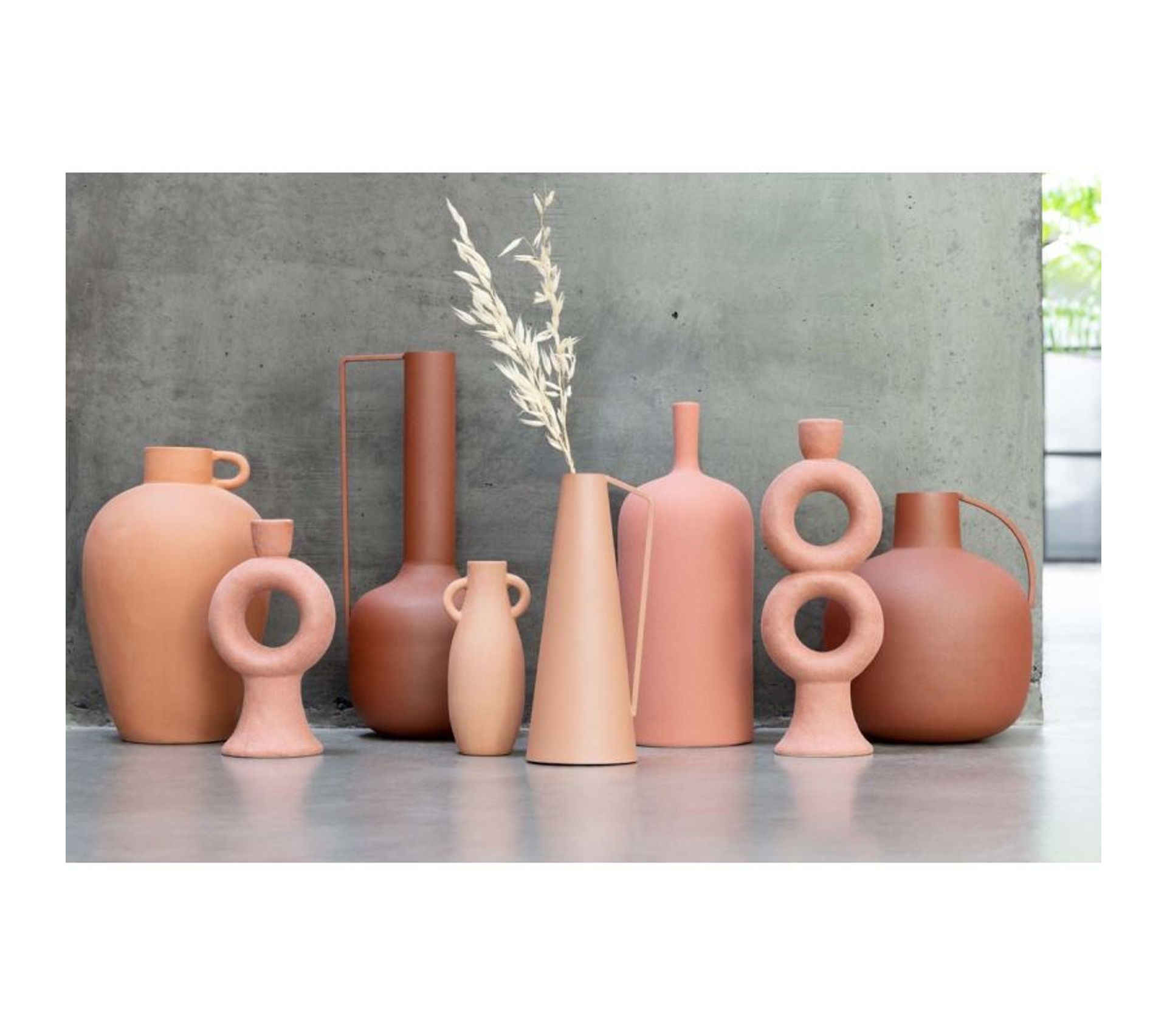 Vase Design En Grès "lisa" 32cm Terracotta Vase BUT