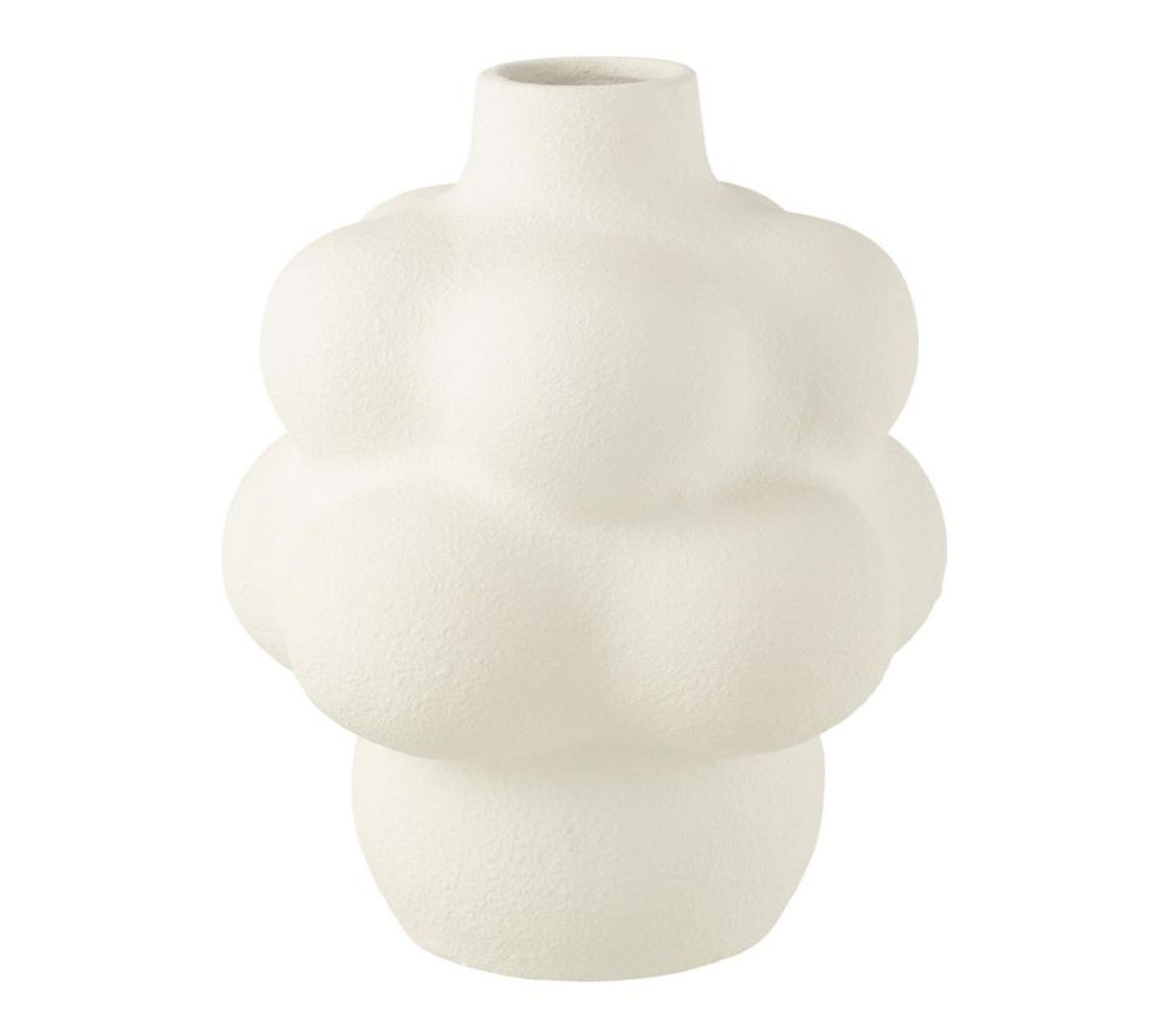 Vase Déco En Argile "lio" 41cm Blanc Vase BUT