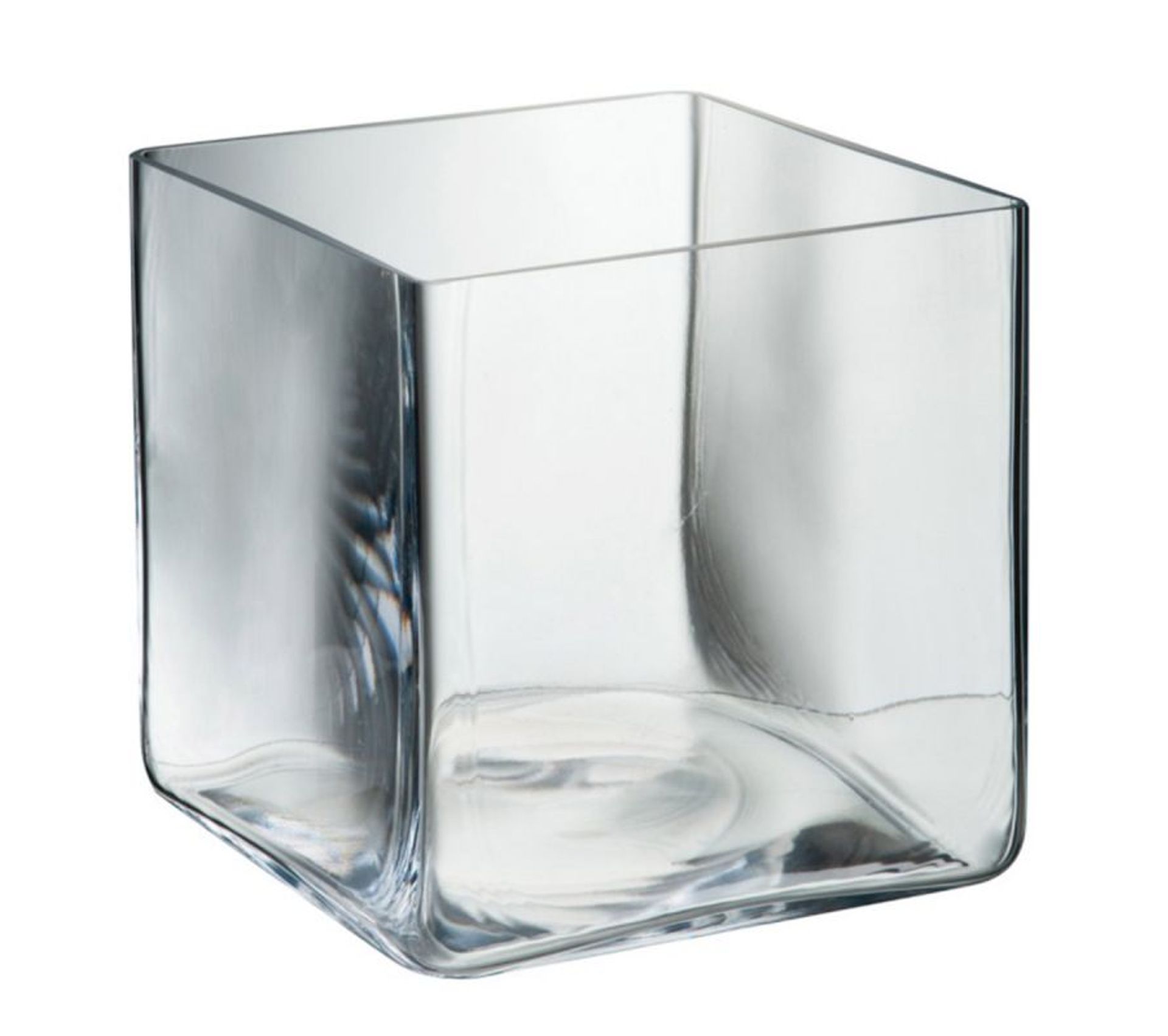 Vase Carré Design "zara" 20 cm Transparent Vase BUT
