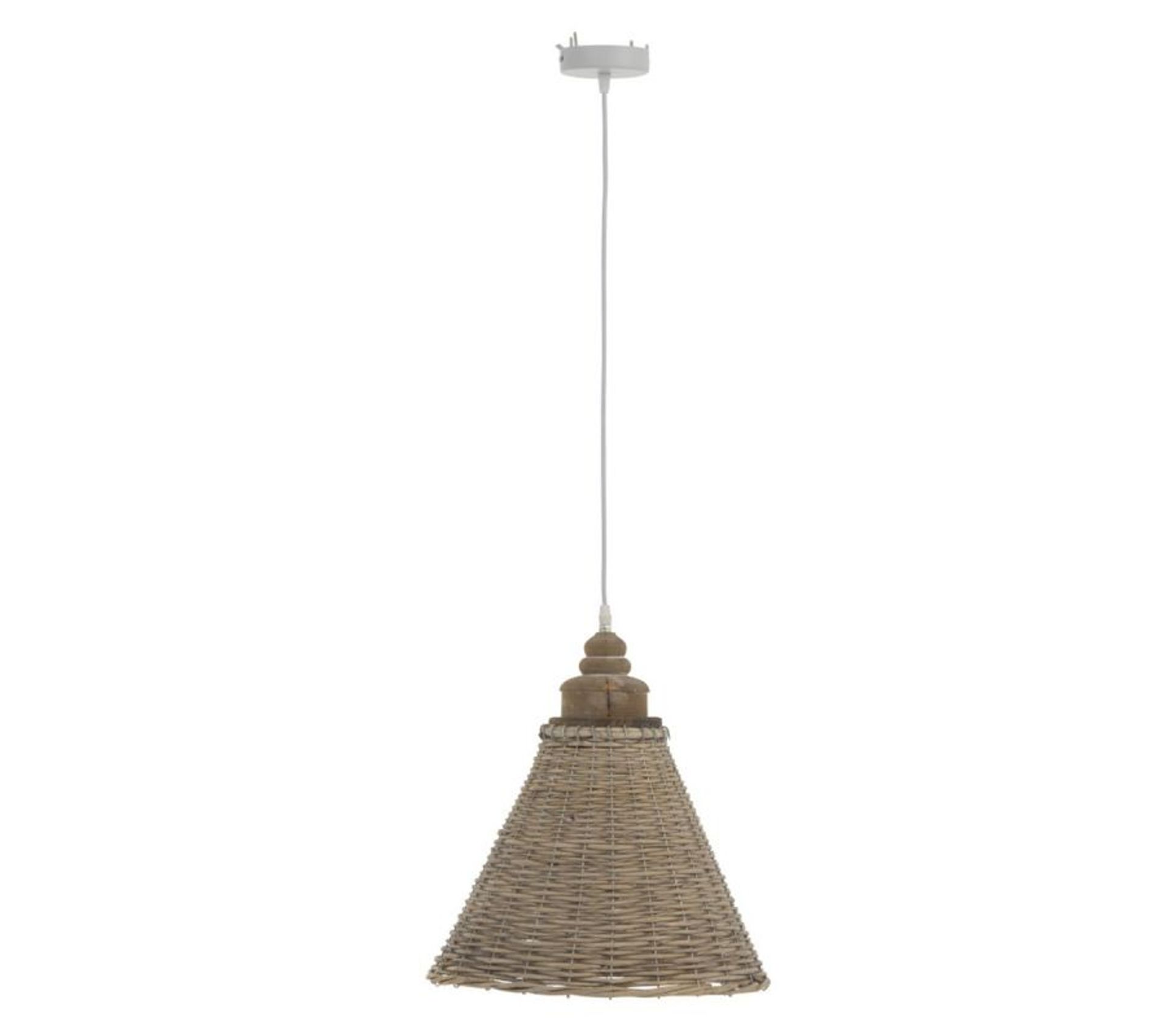 Lampe Suspension Rotin Conique 112cm Naturel Lustre Suspension But