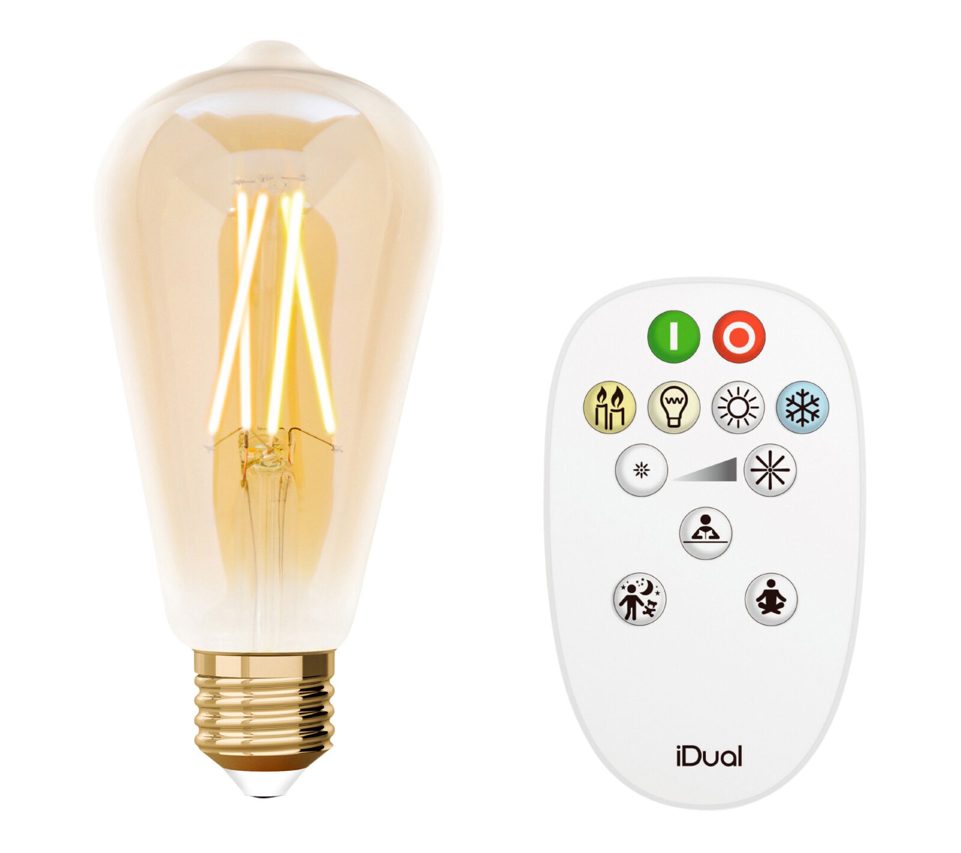 Kit ampoule Edison ST64 E27 iDual Ambre Ampoule BUT
