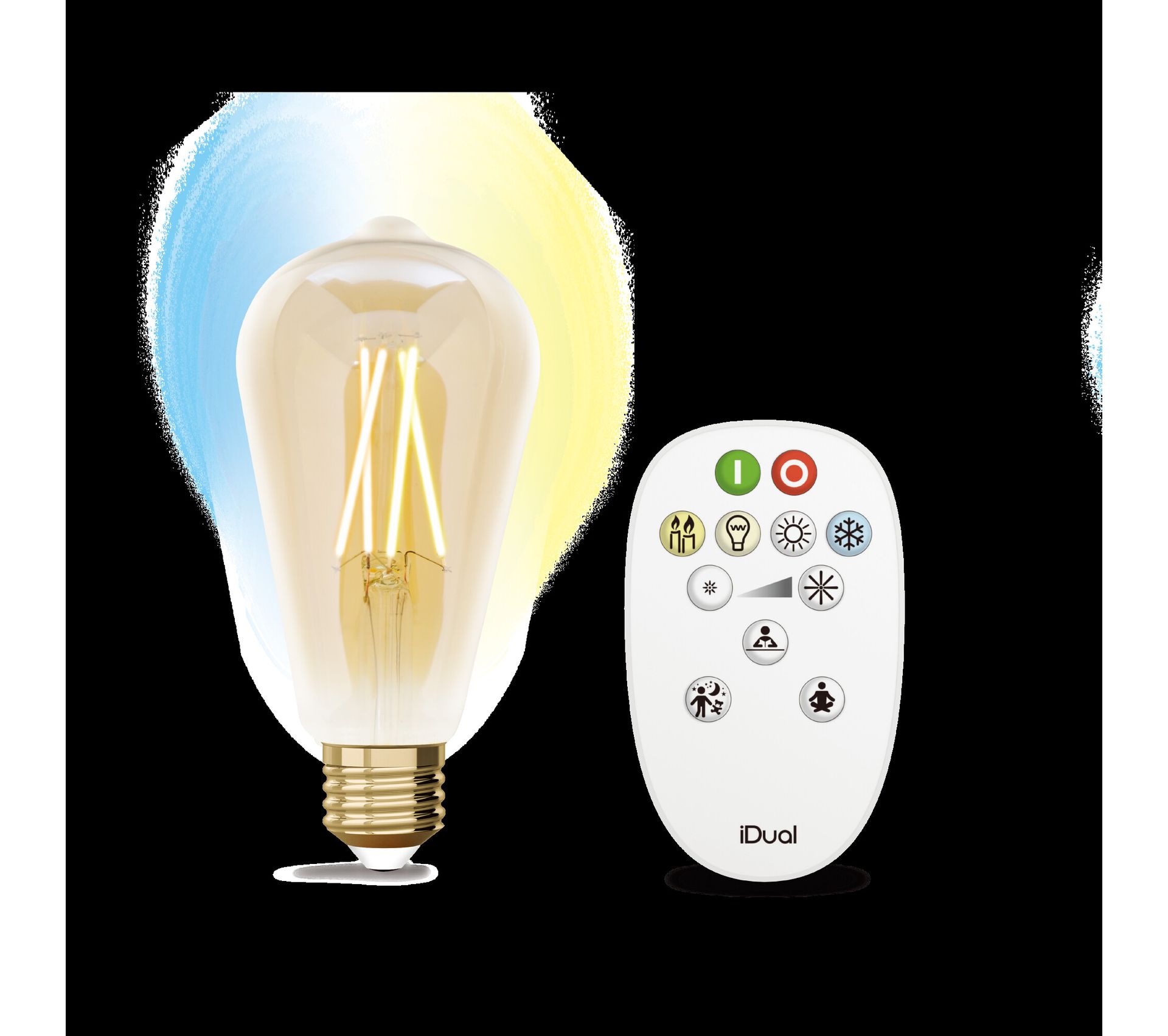 Kit ampoule Edison ST64 E27 iDual Ambre Ampoule BUT