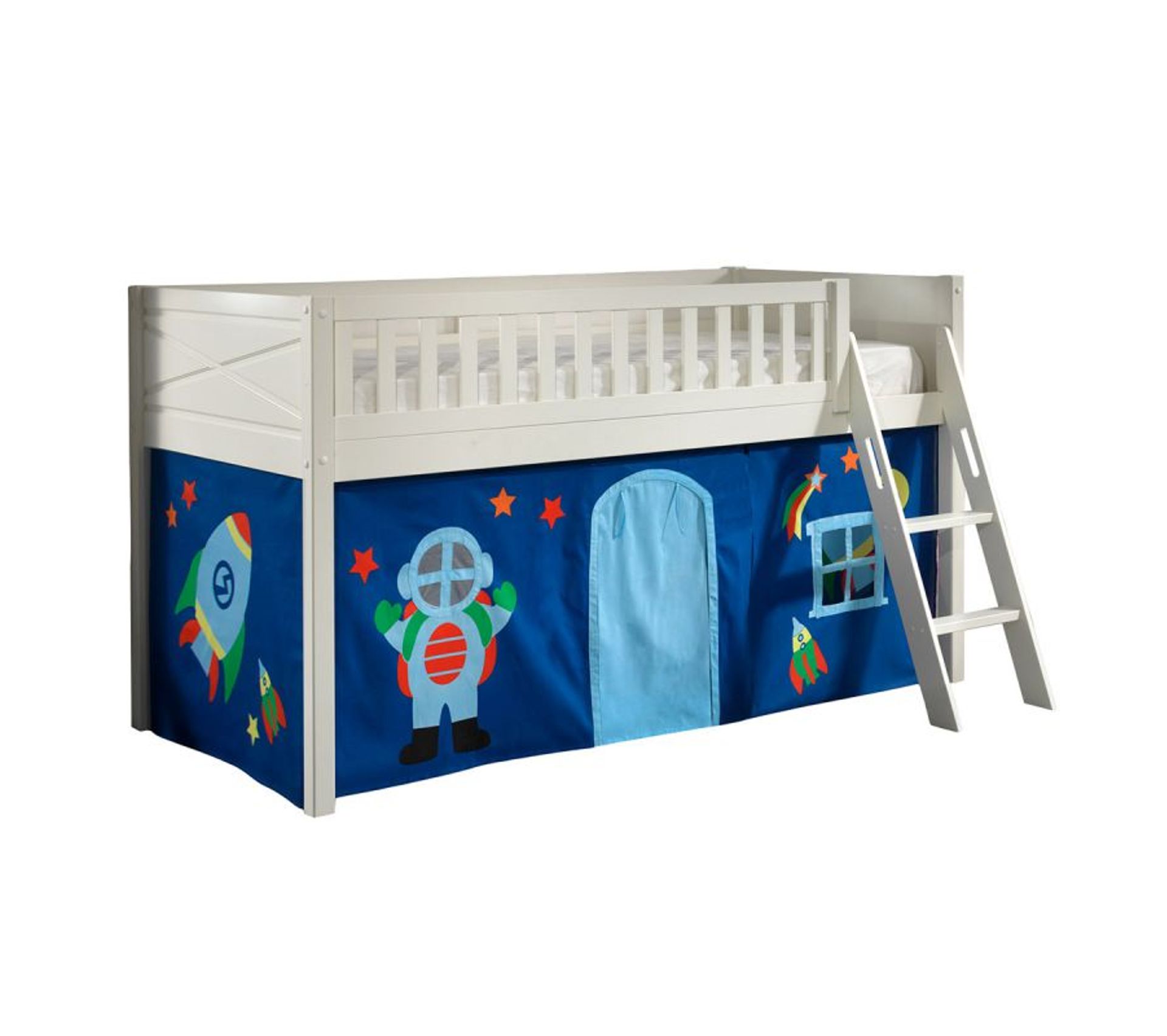 Rideau Occultant Pour Lit Superposé Ou Mezzanine - Taille 1.15x2 M - Motif Astronaute - Anti-poussière, Intimité