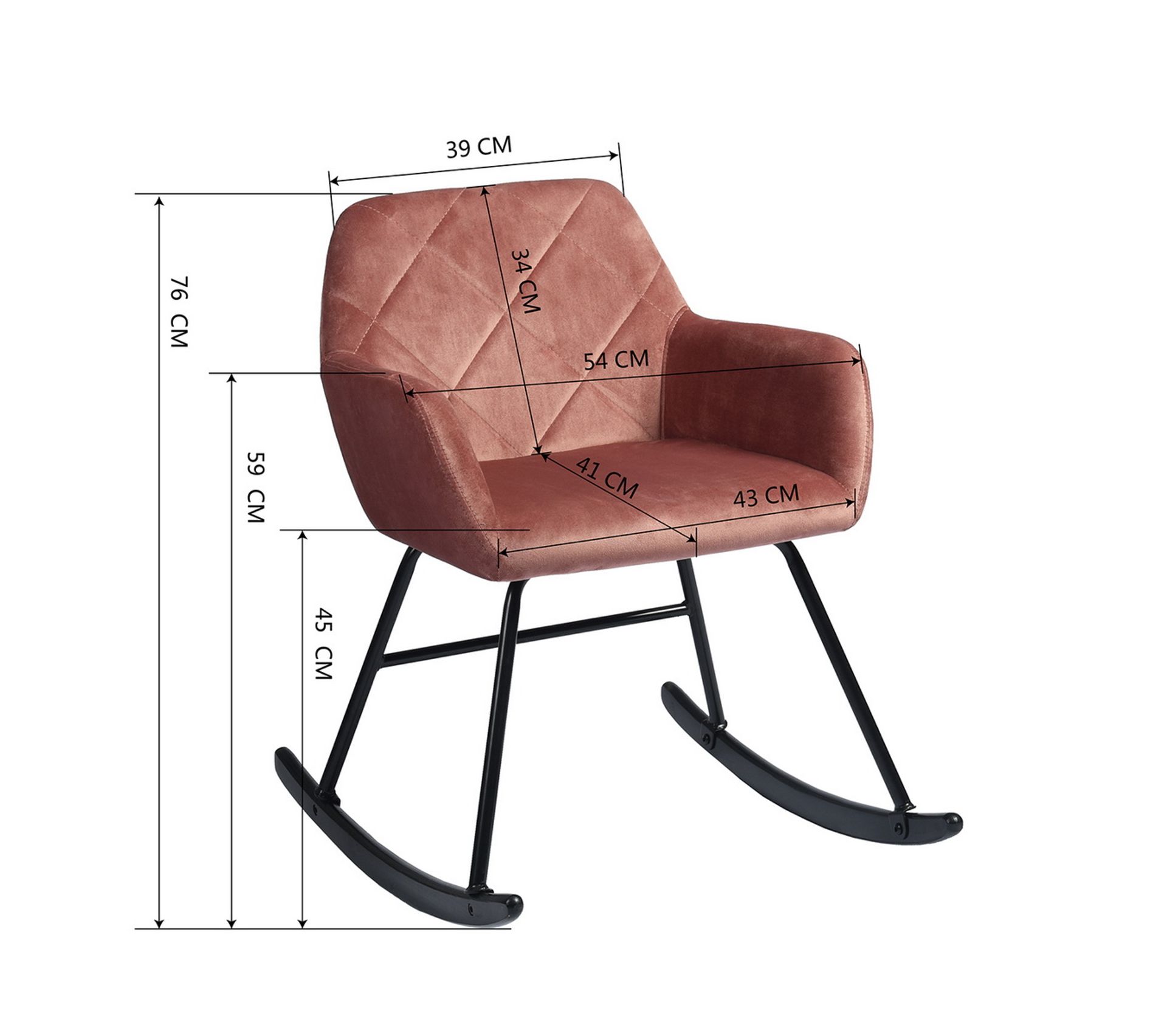 Fauteuil Relax Fauteuil Rockingchair Tissu Rose Fauteuil BUT