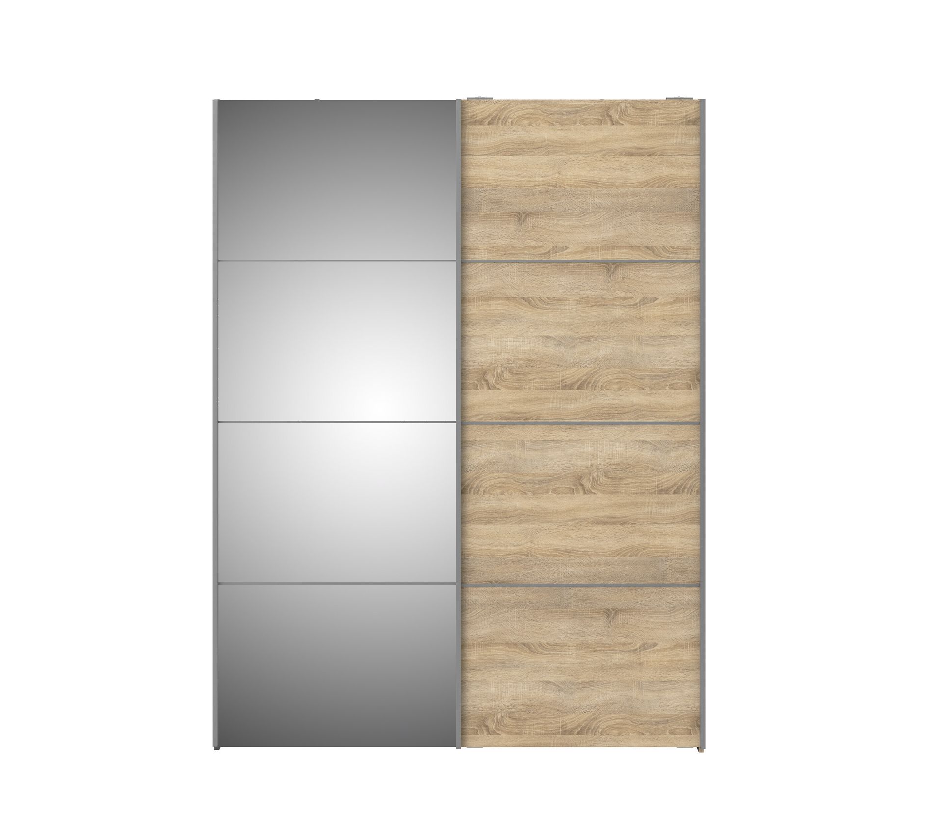 Armoire 2 Portes Coulissantes L 150 Cm Glass Imitation Chene Armoire But