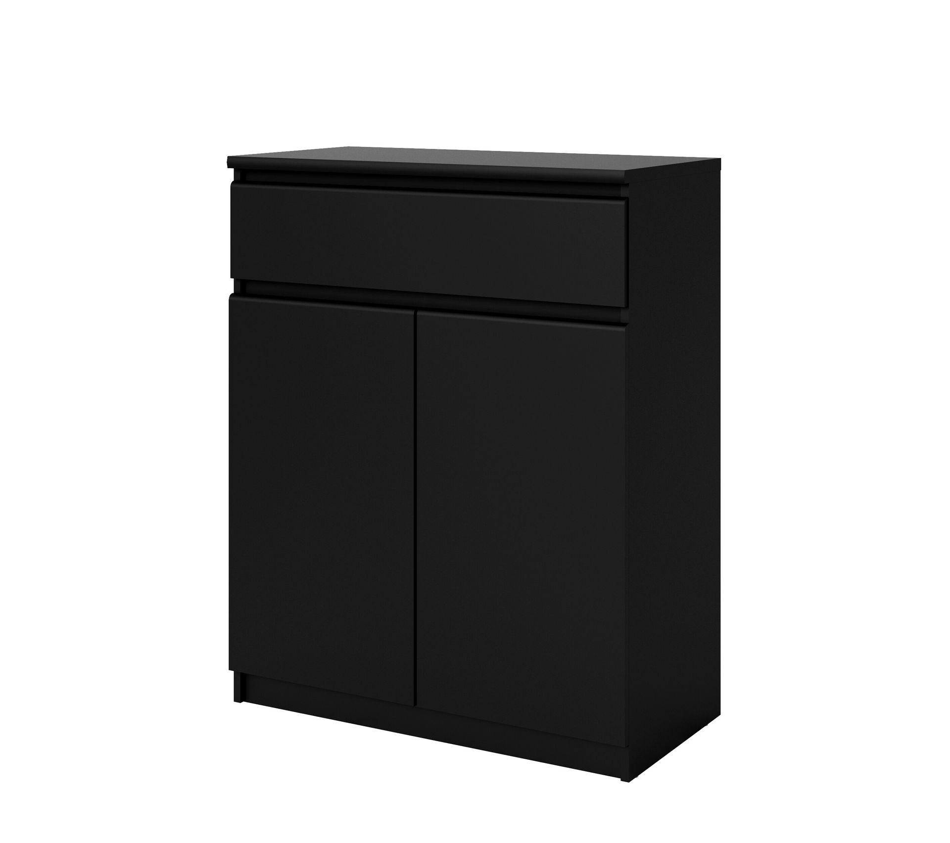 Rangement 2 portes 1 tiroir BEST LAK noir mat Buffet BUT