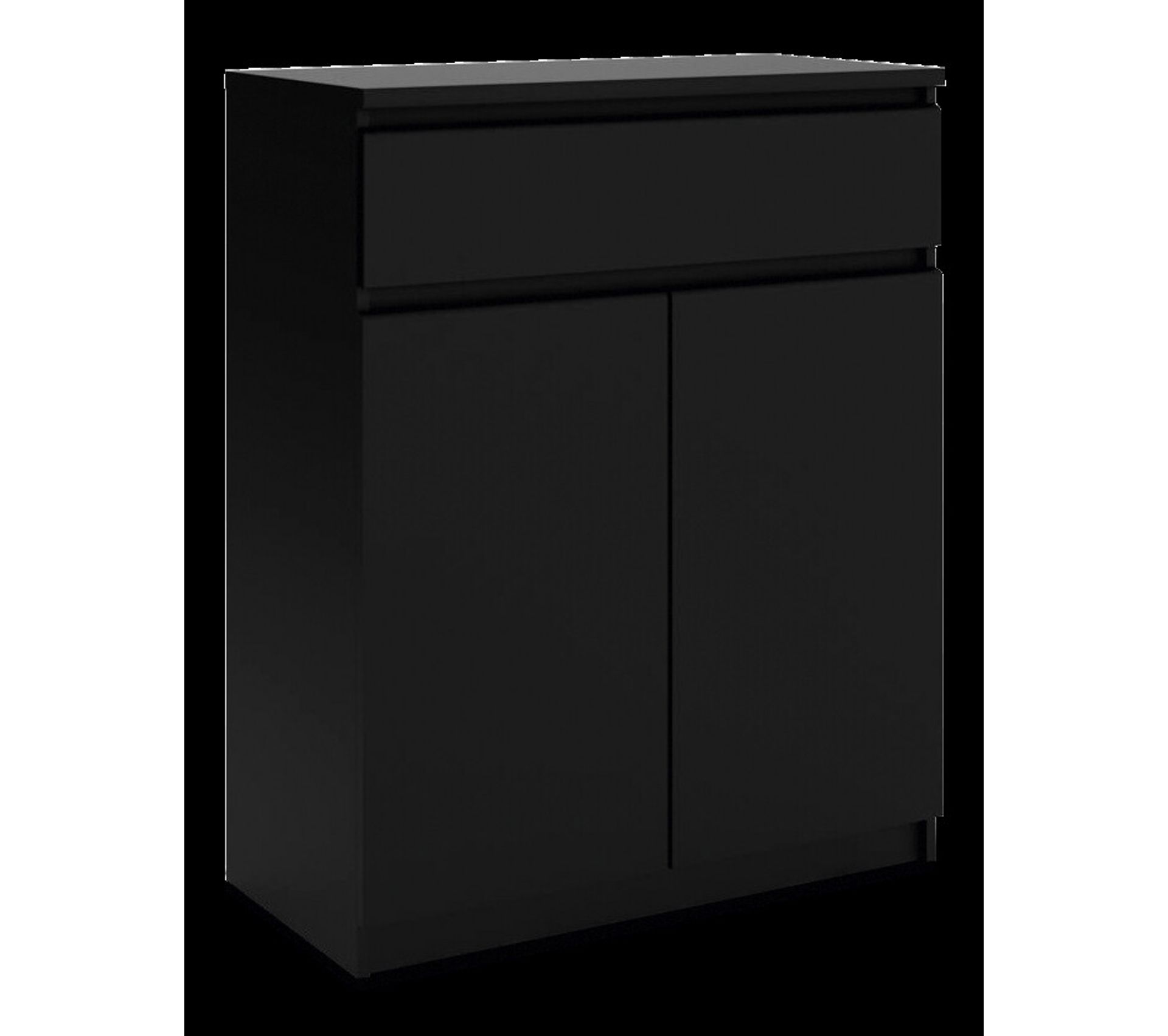 Rangement 2 portes 1 tiroir BEST LAK noir mat Buffet BUT