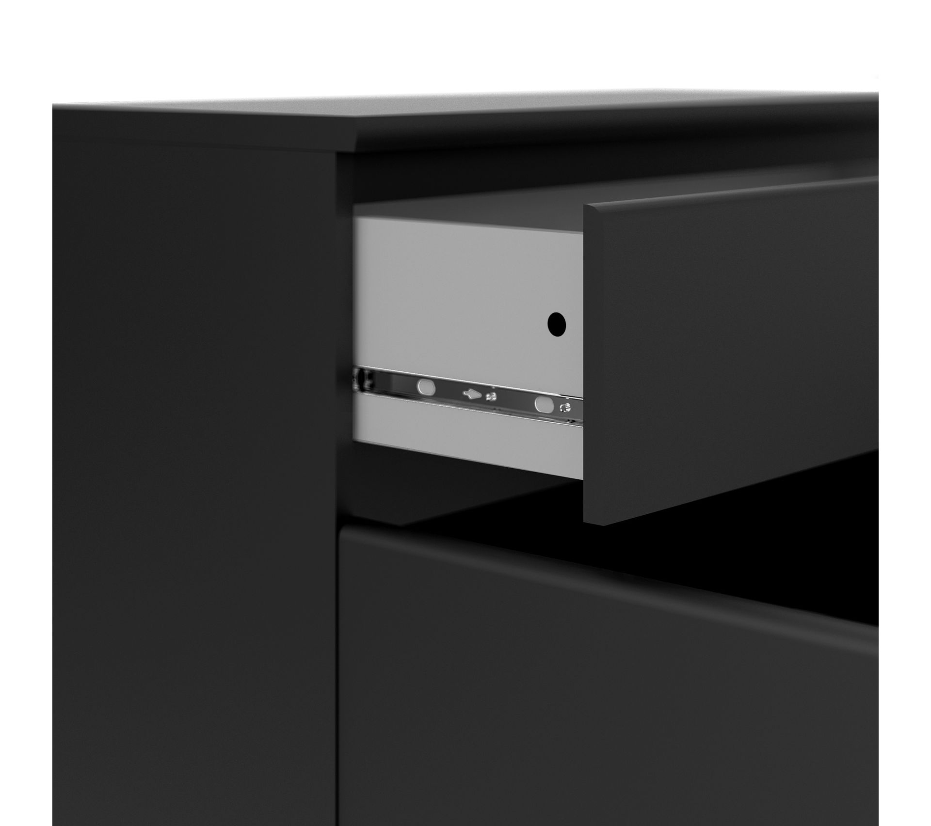 Rangement 2 portes 1 tiroir BEST LAK noir mat Buffet BUT