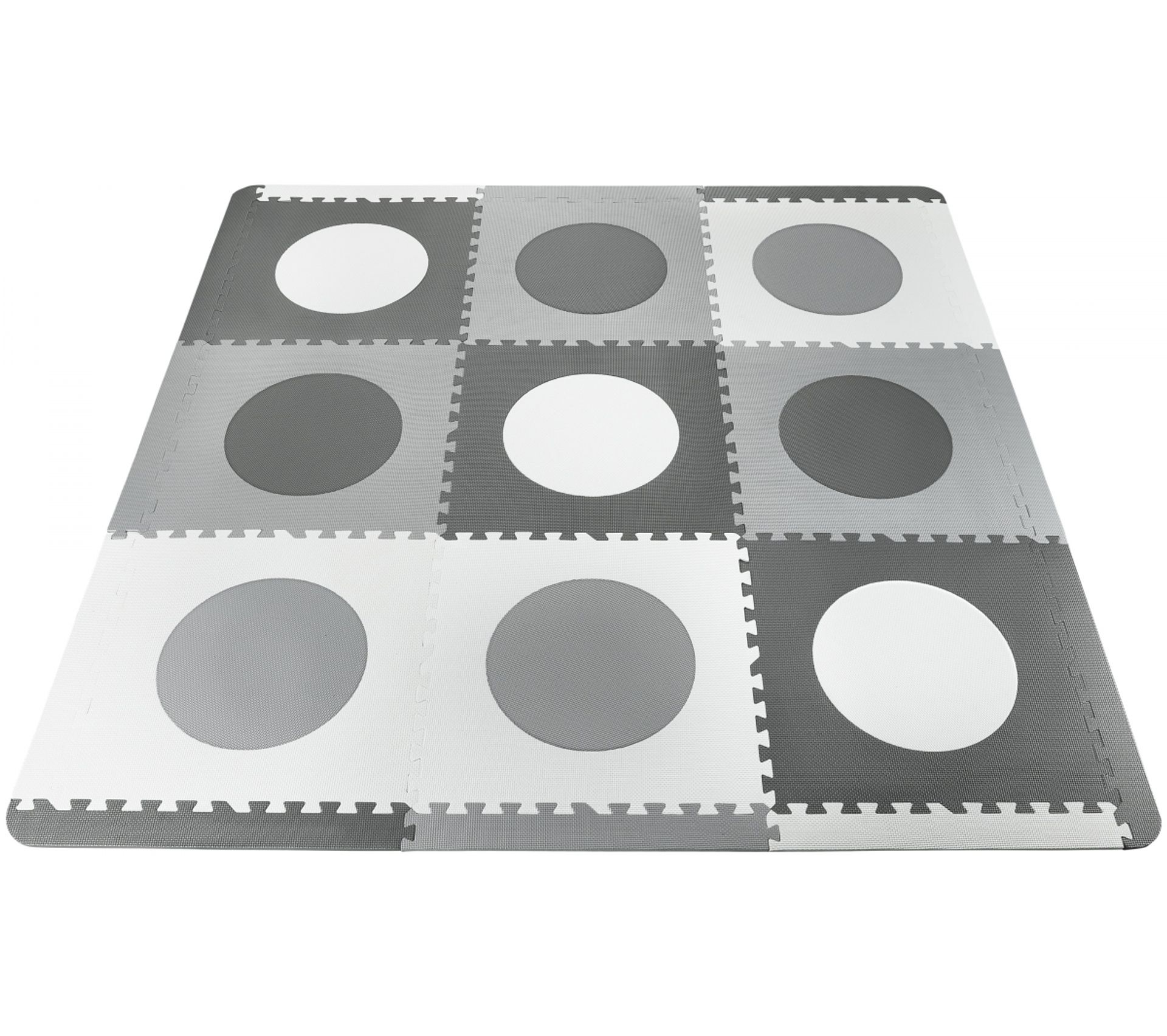 Tapis D Eveil Bebe Tapis Puzzle 190 X 190 X 1 Cm Grand Tapis De Jeu Sans Odeur 9 Pieces Gris Tapis D Eveil Portique D Eveil But