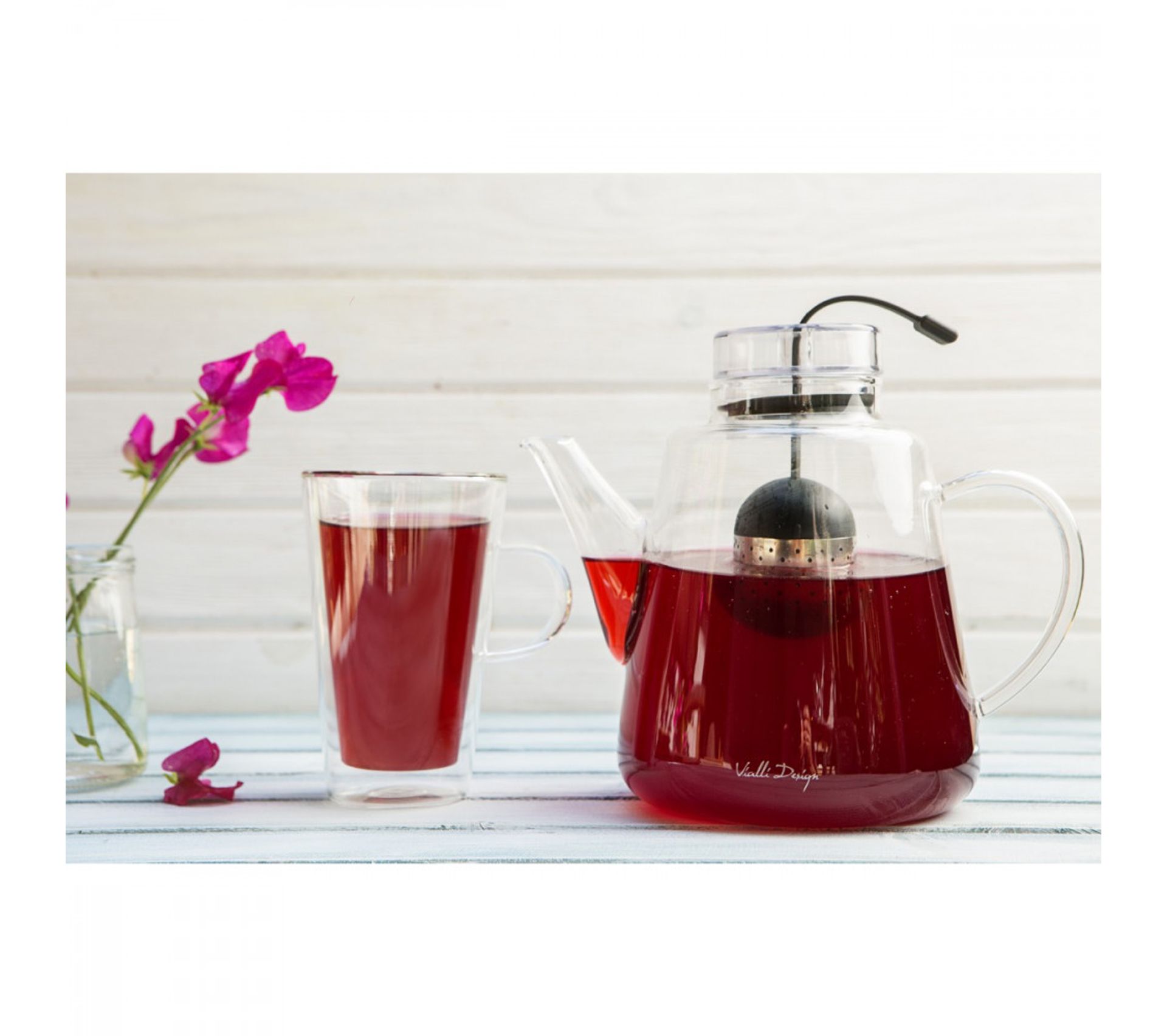 Théière Point-Virgule 500 Ml Avec Infuseur - Blanc Cassé Mat, Design élégant, Pour Thé En Vrac