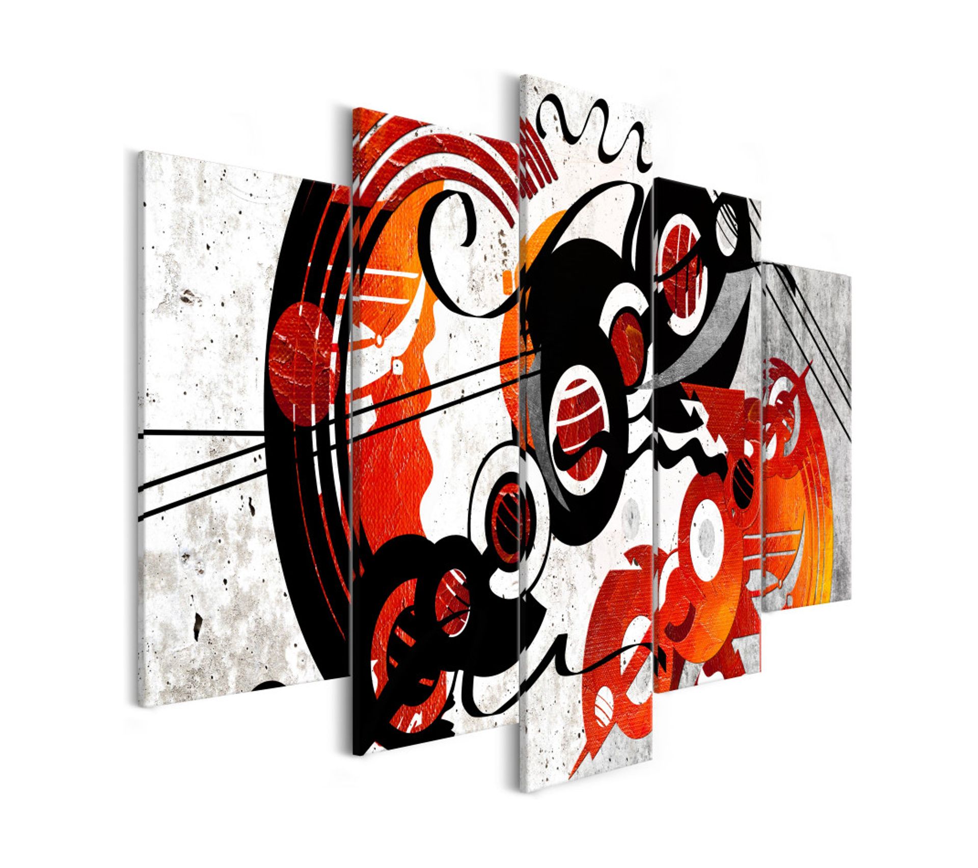 Tableau Music Creations (5 Parts) Wide 200x100 Cm Tableau Toile BUT