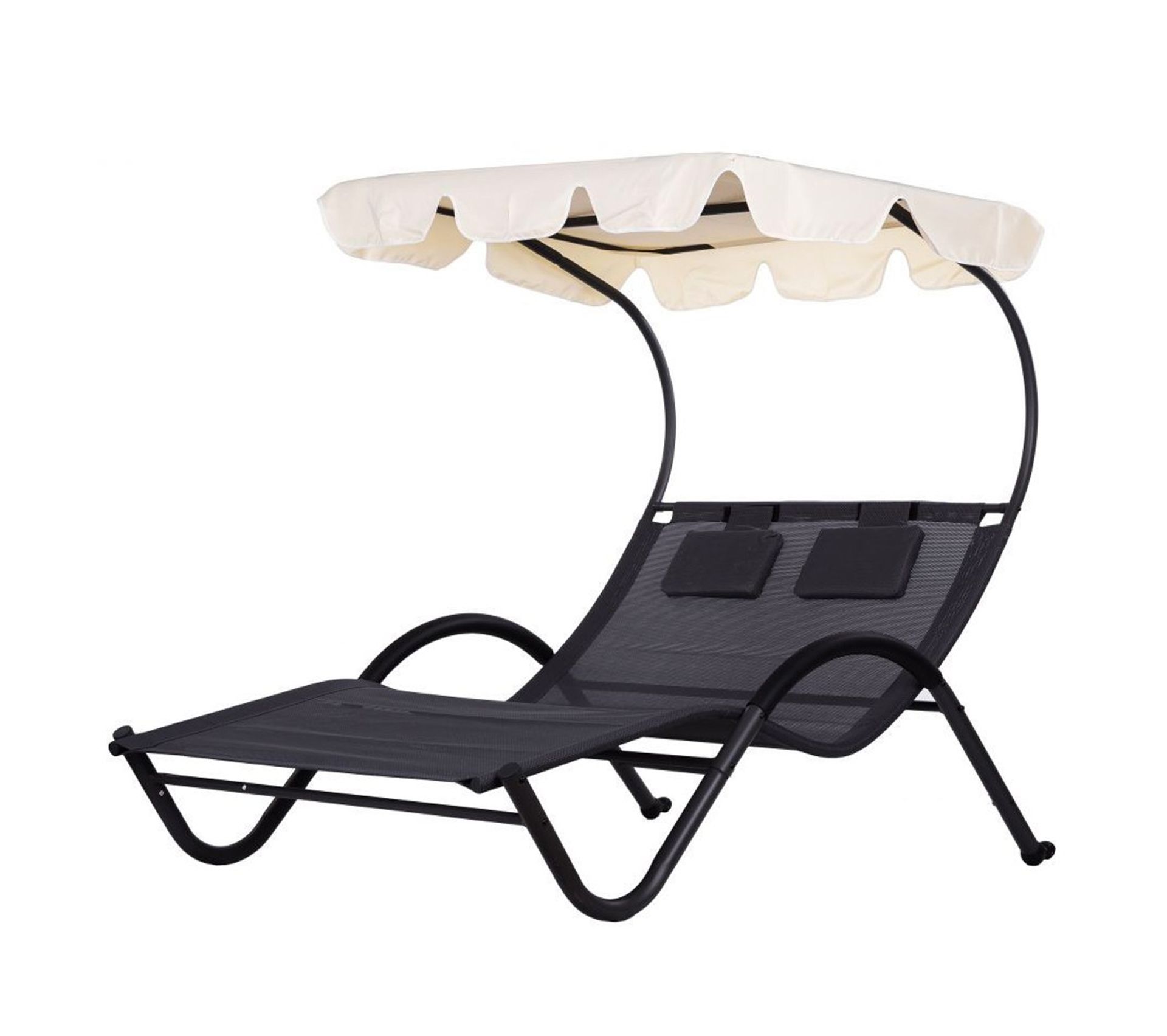 Slonce Chaise Longue Moderne 2 Personnes Avec Auvent Et Appuietêtes