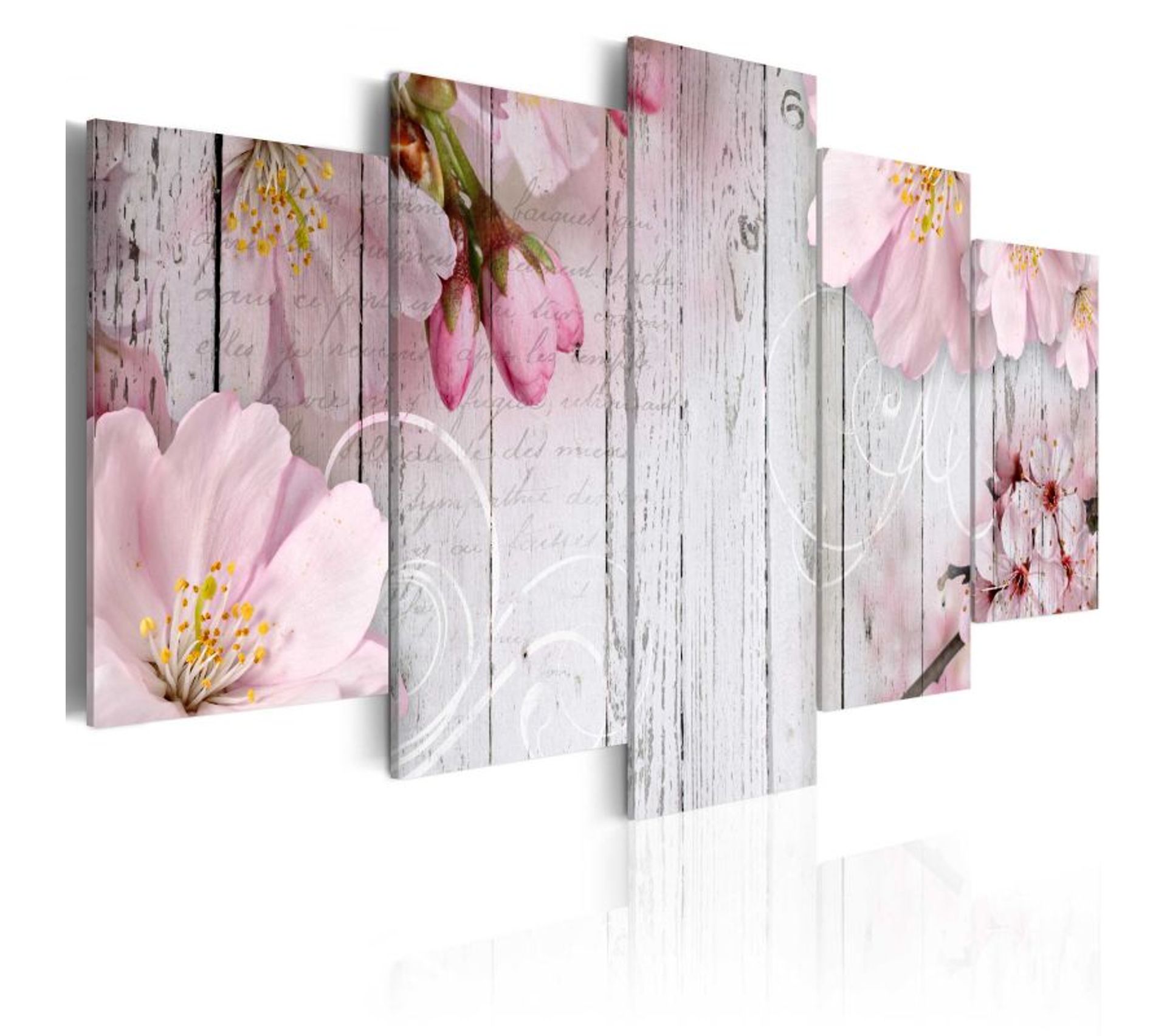 Tableau Imprim d licatesse Florale 50 X 100 Cm Tableau Toile BUT