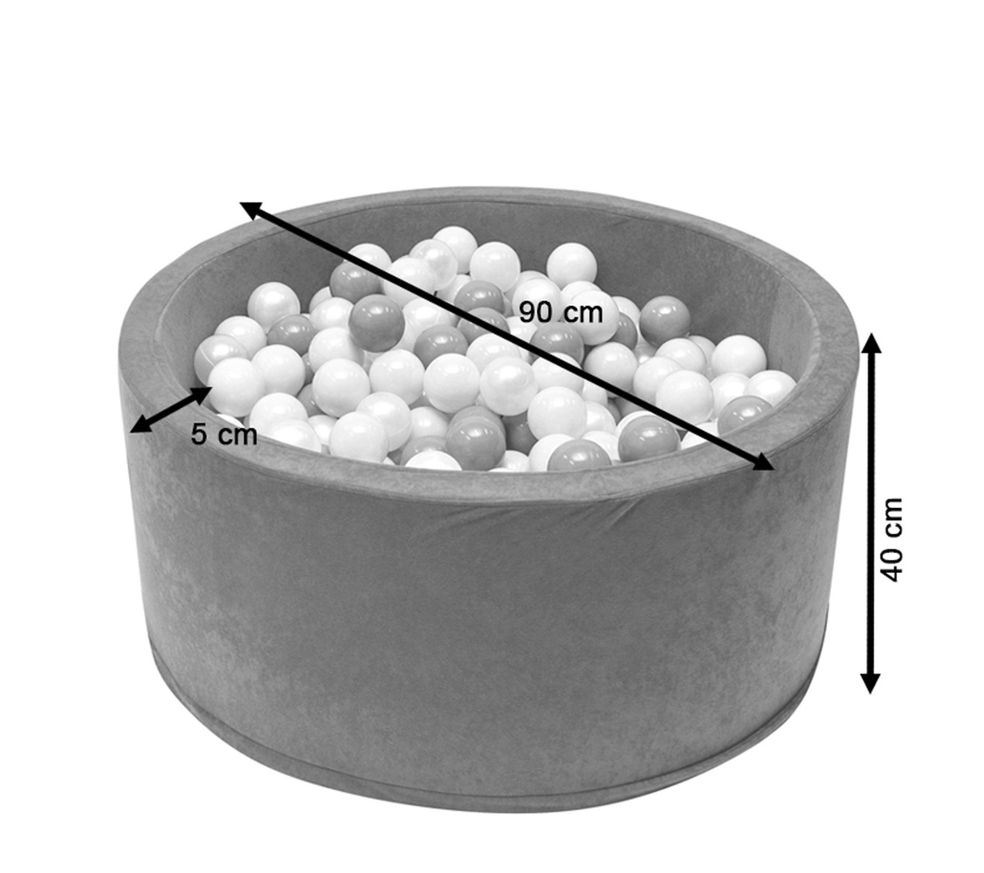 Welox Piscine 200 Balles O 90 Cm Pour Bebe Gris Balles Roses Tapis D Eveil Portique D Eveil But