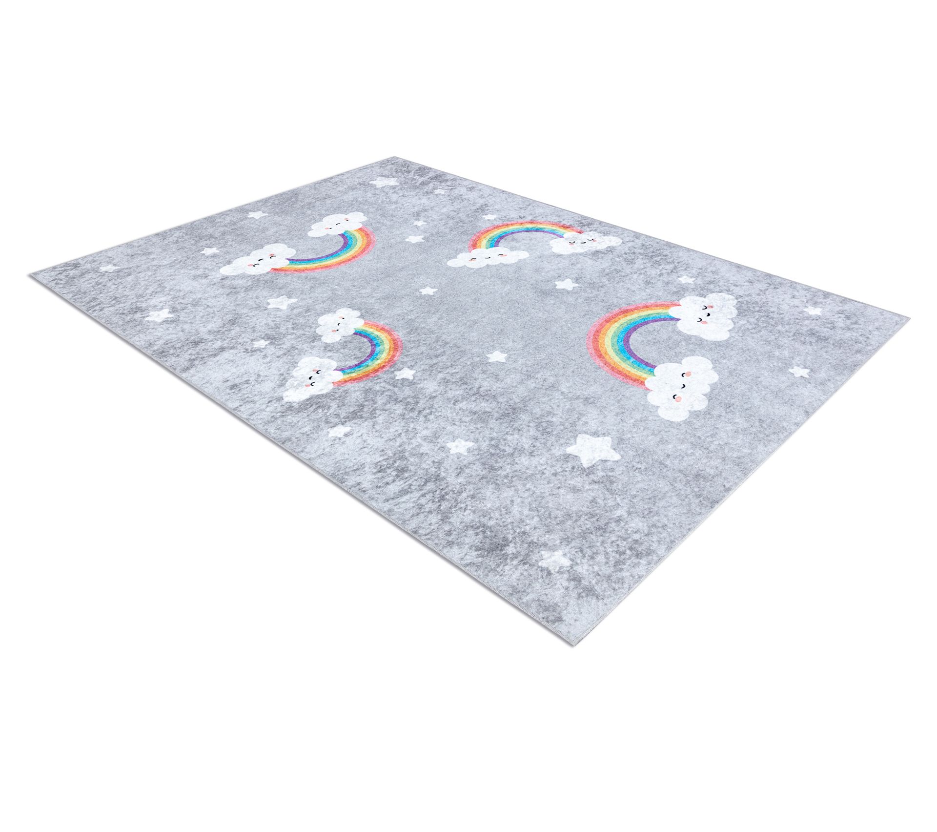 ZOYIEP Tapis de jeu rond pour enfant - Motif arc-en-ciel - Lavable