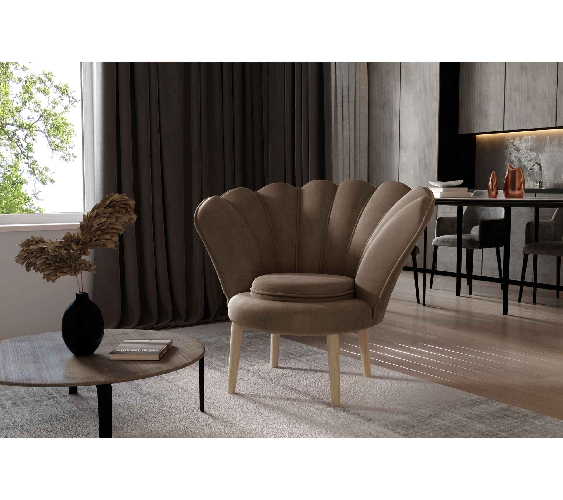 Fauteuil Enfant Knorr Toys - Coton Marron - Mousse Souple - Housse Lavable - Max 30kg