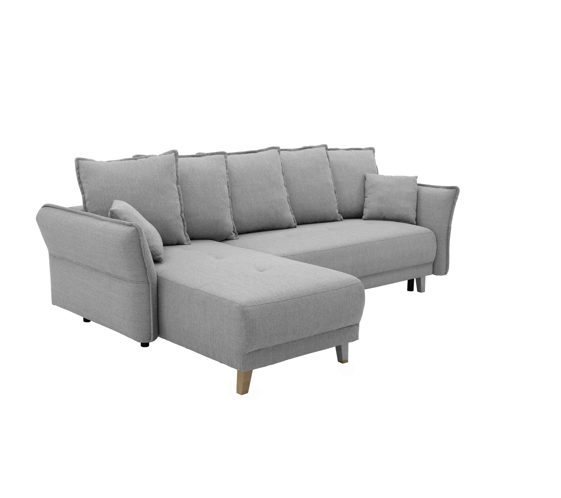 Canapé JEANNE angle convertible - Tissu portland gris - Vue supplémentaire 2
