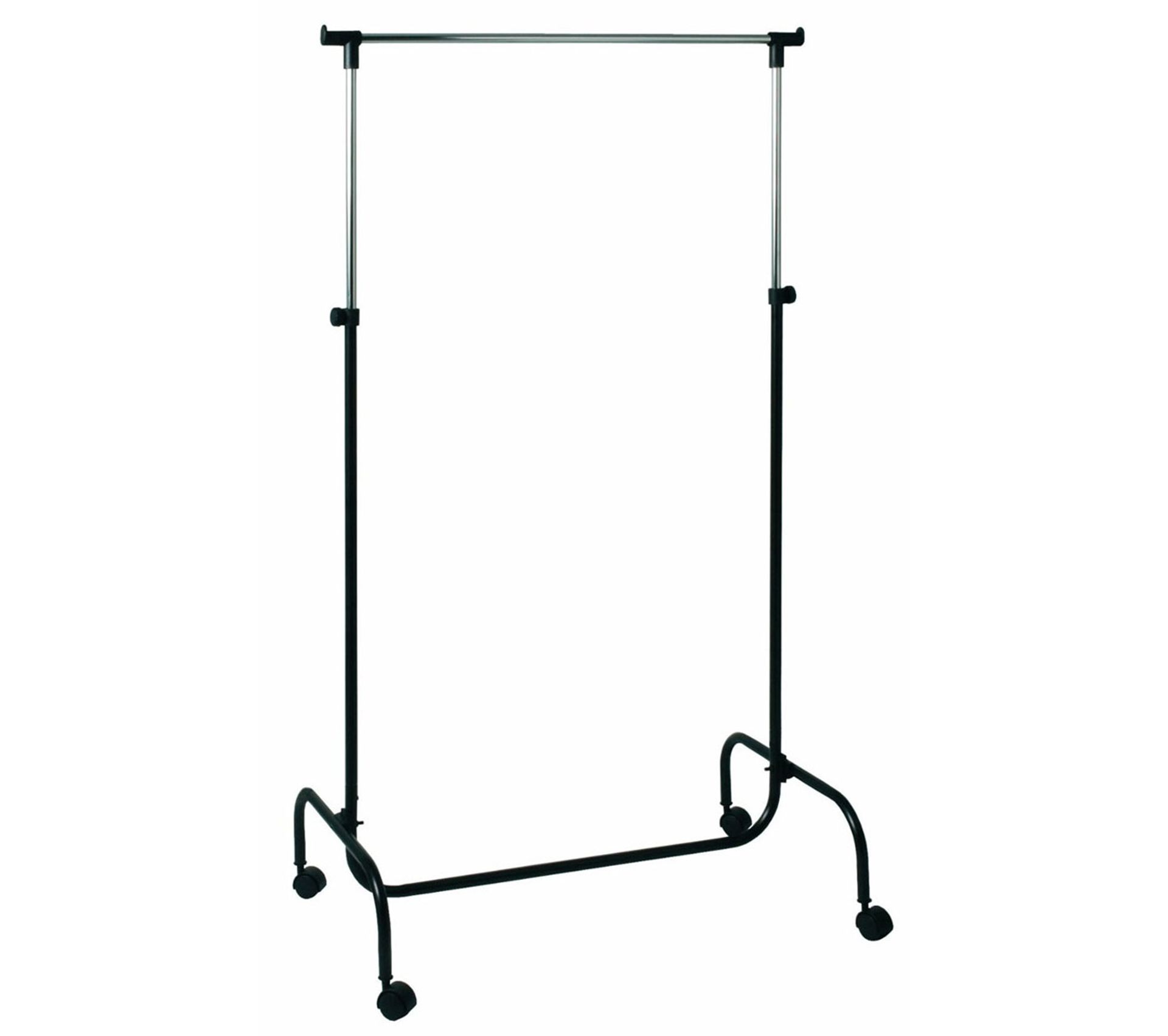 Portant En Tube D'acier Coloris Aluchromé, Dim L80 X P45x H110/170