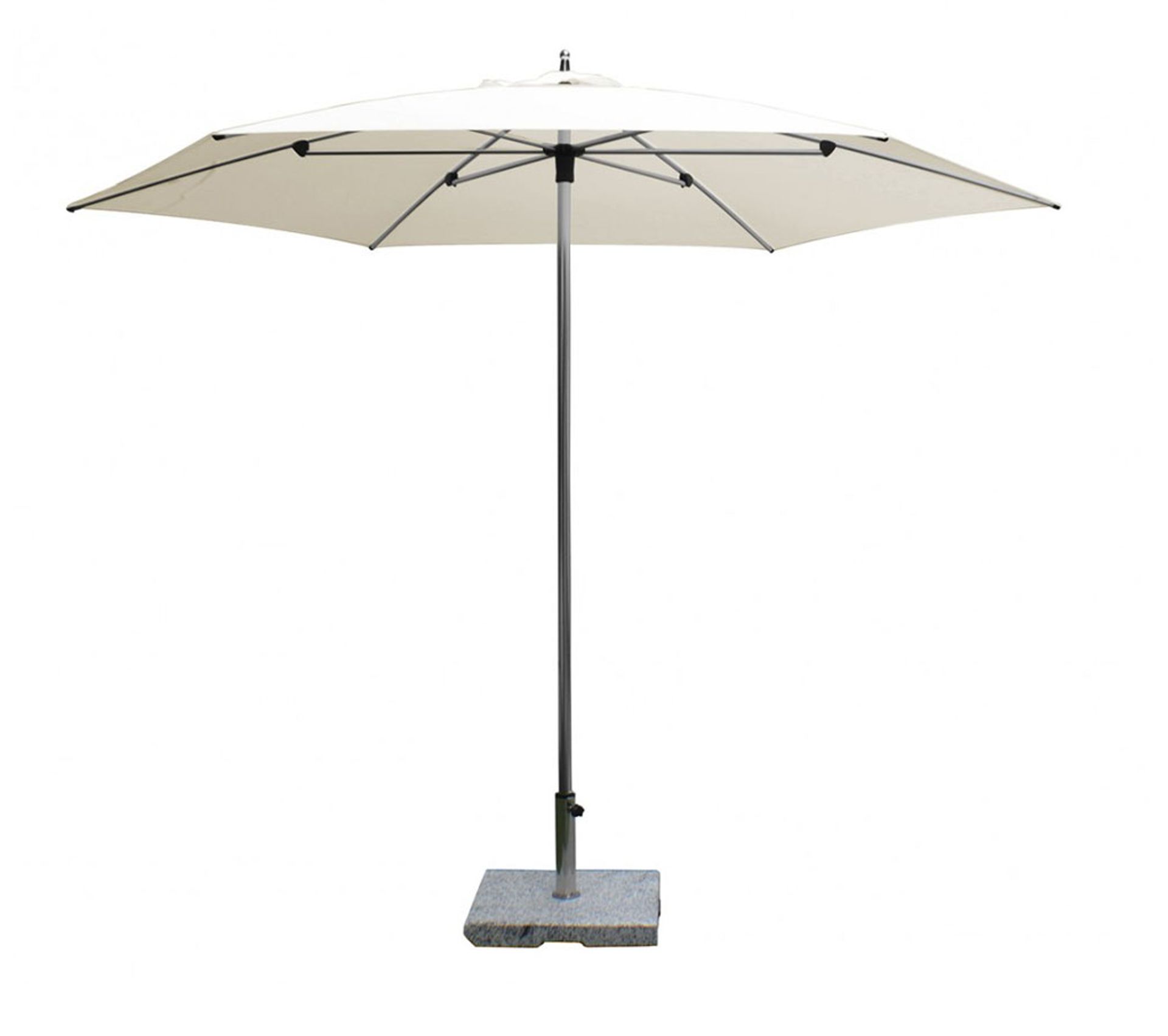 Parasol Centré Sublimo Blanc Antiuv Rond ⌀300 cm Parasol BUT