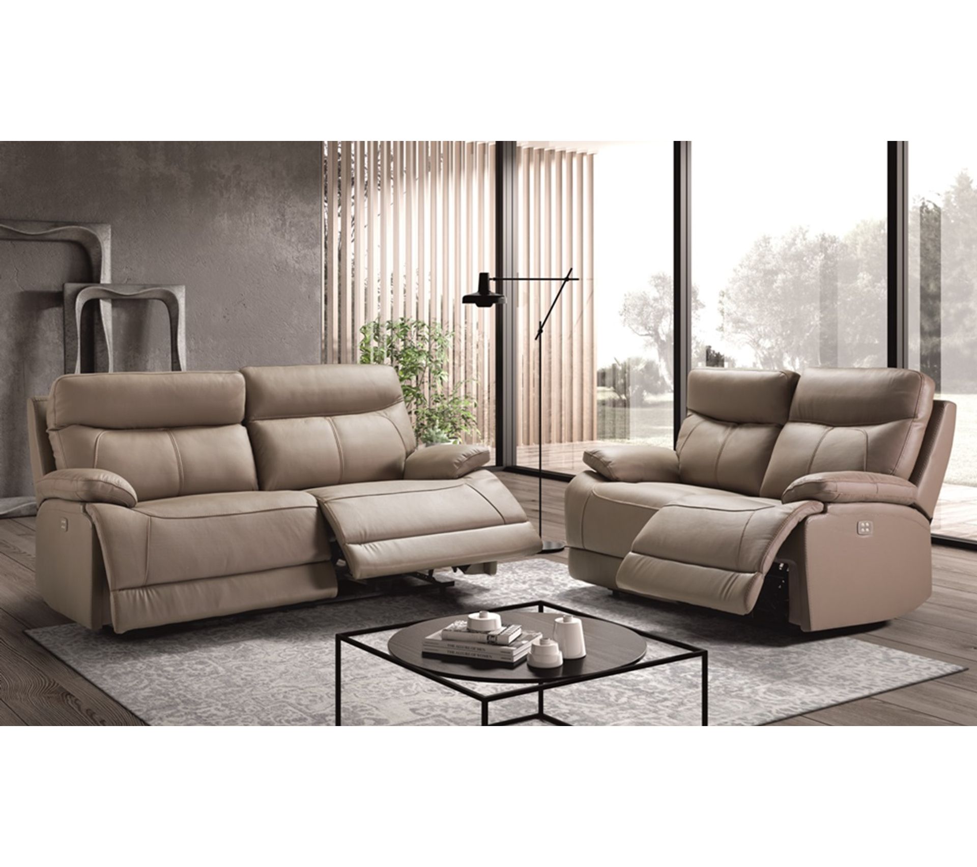 Canapé relax cuir blanc 2 places au meilleur prix | Leroy Merlin